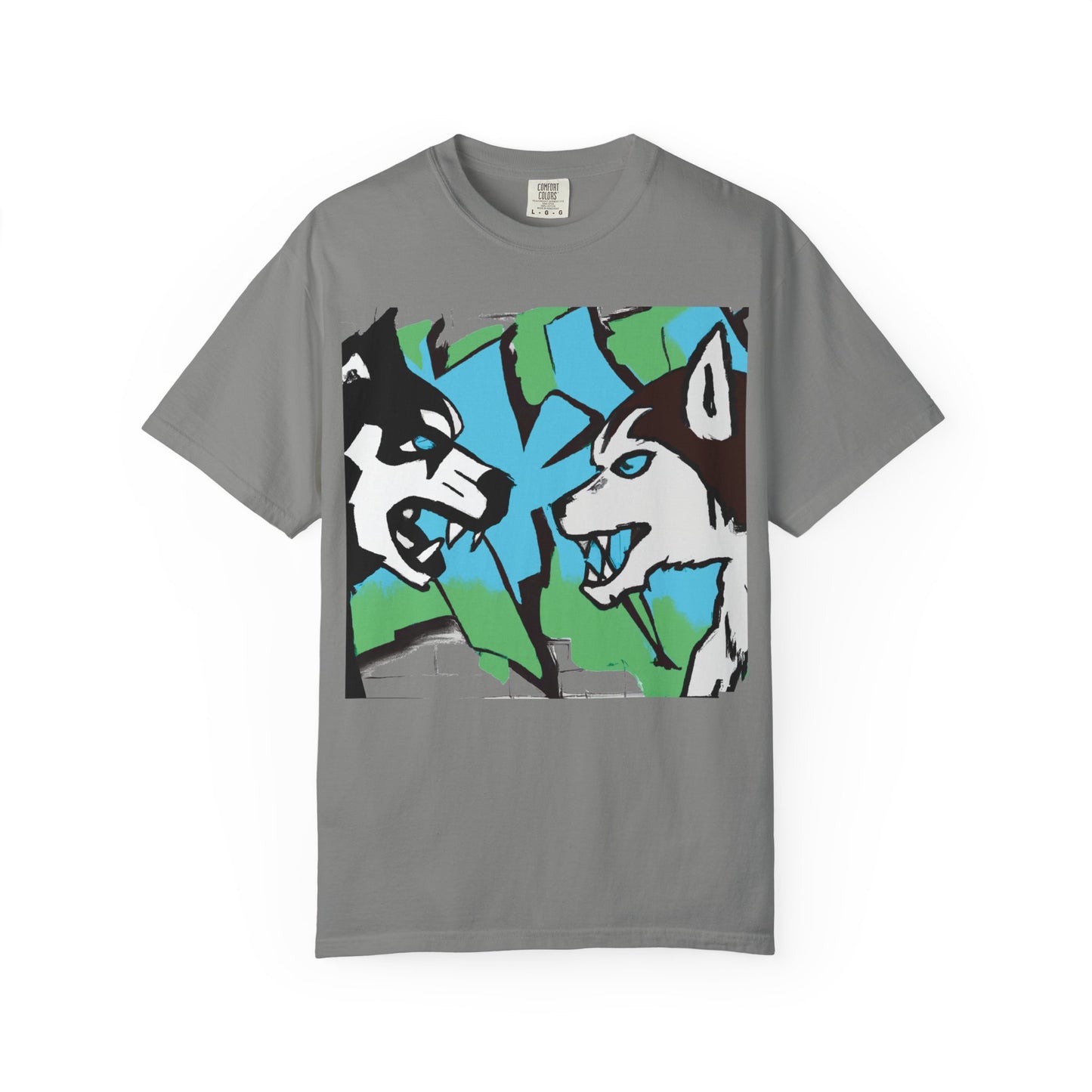 Husky Face Graphic T-Shirt — Bold Siberian Wolf Artwork