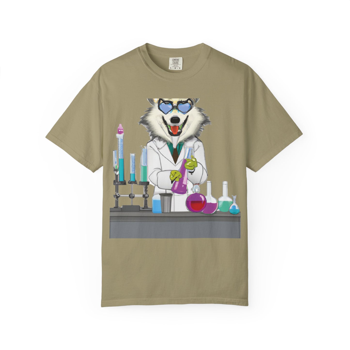 Chemist Wolf T-Shirt — Funny Lab Scientist Graphic Tee