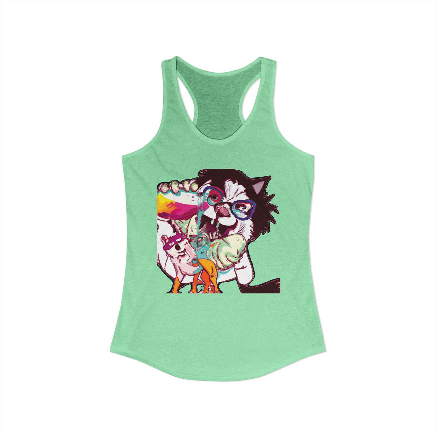 Derpy Dog Pop Art Racerback Tank