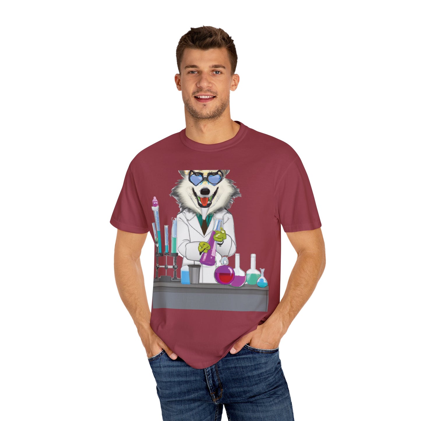 Chemist Wolf T-Shirt — Funny Lab Scientist Graphic Tee