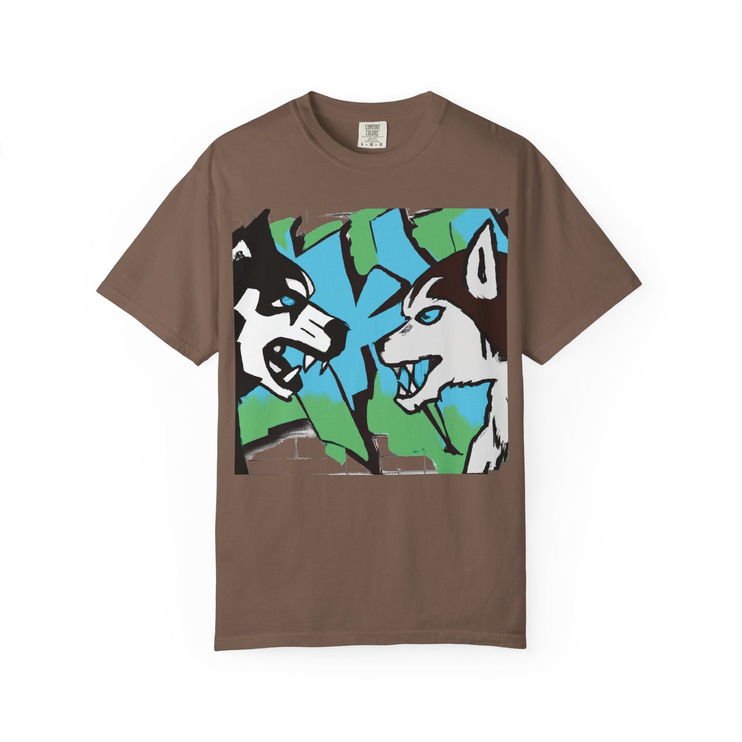 Husky Face Graphic T-Shirt — Bold Siberian Wolf Artwork