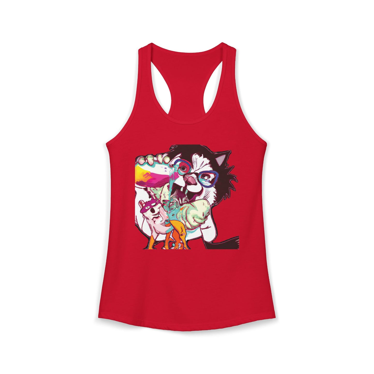Derpy Dog Pop Art Racerback Tank
