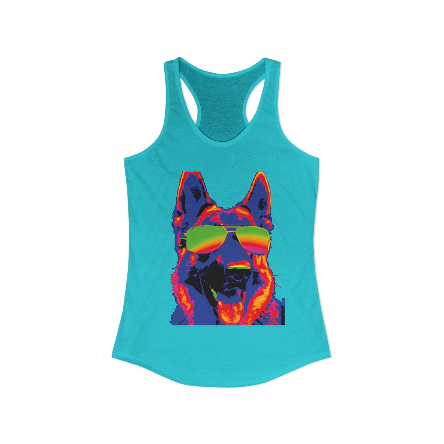 Heat Seeking German Shepherd Racerback Tank