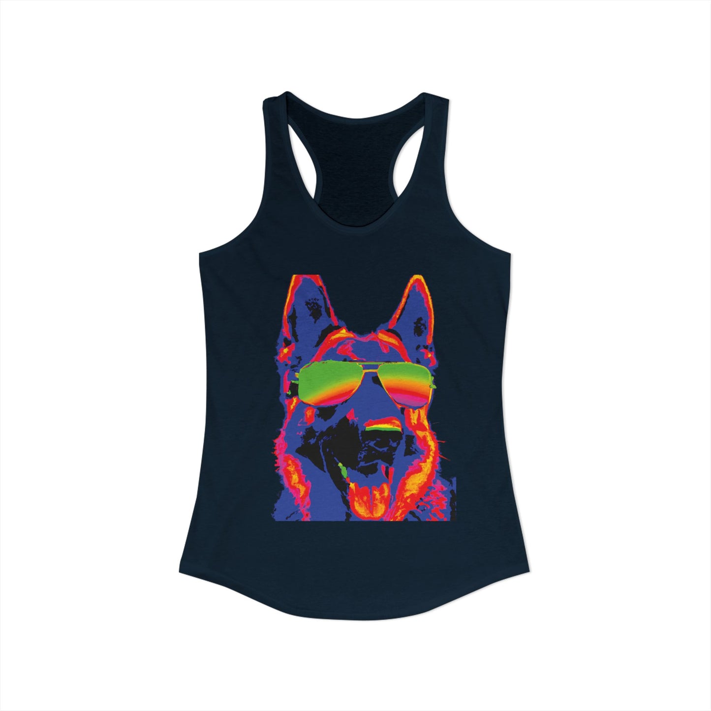 Heat Seeking German Shepherd Racerback Tank