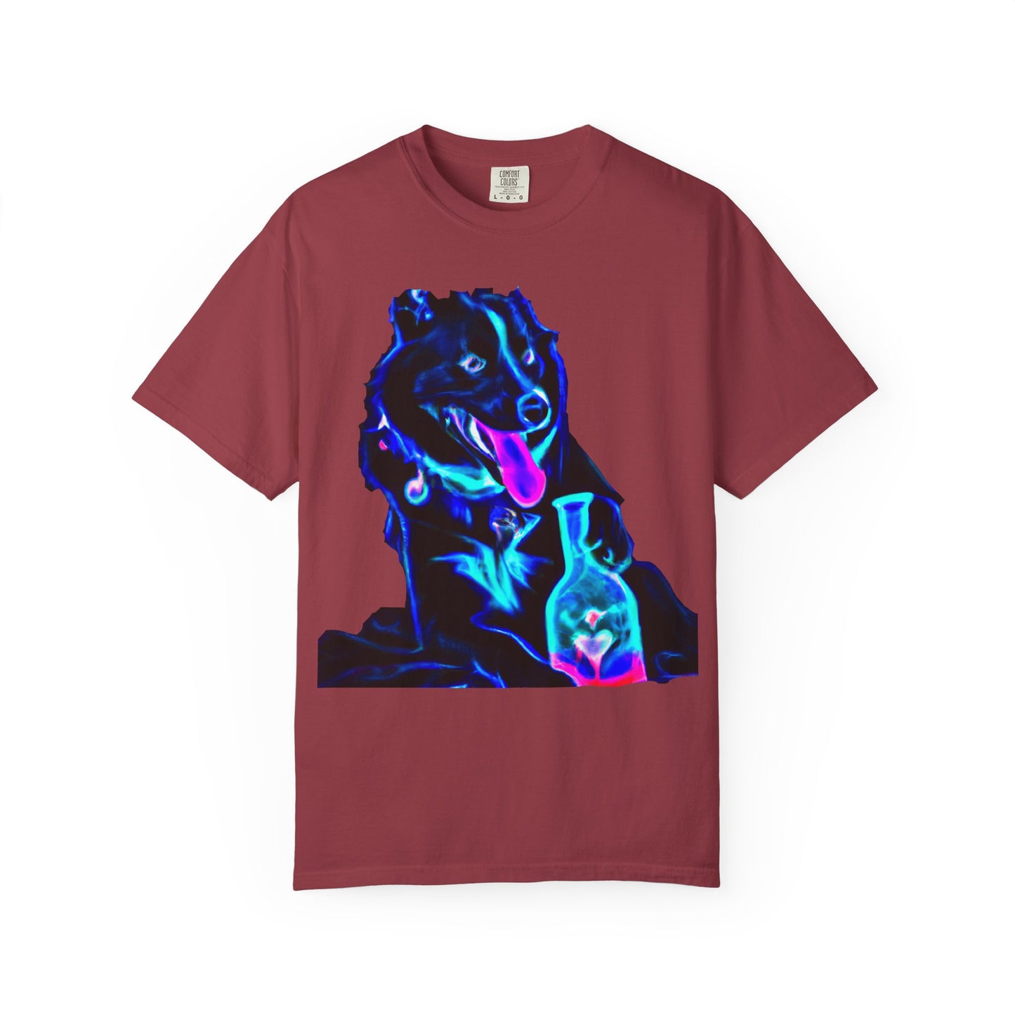 Neon Aura Dog T-Shirt — Vibrant Psychedelic Pup Graphic Tee