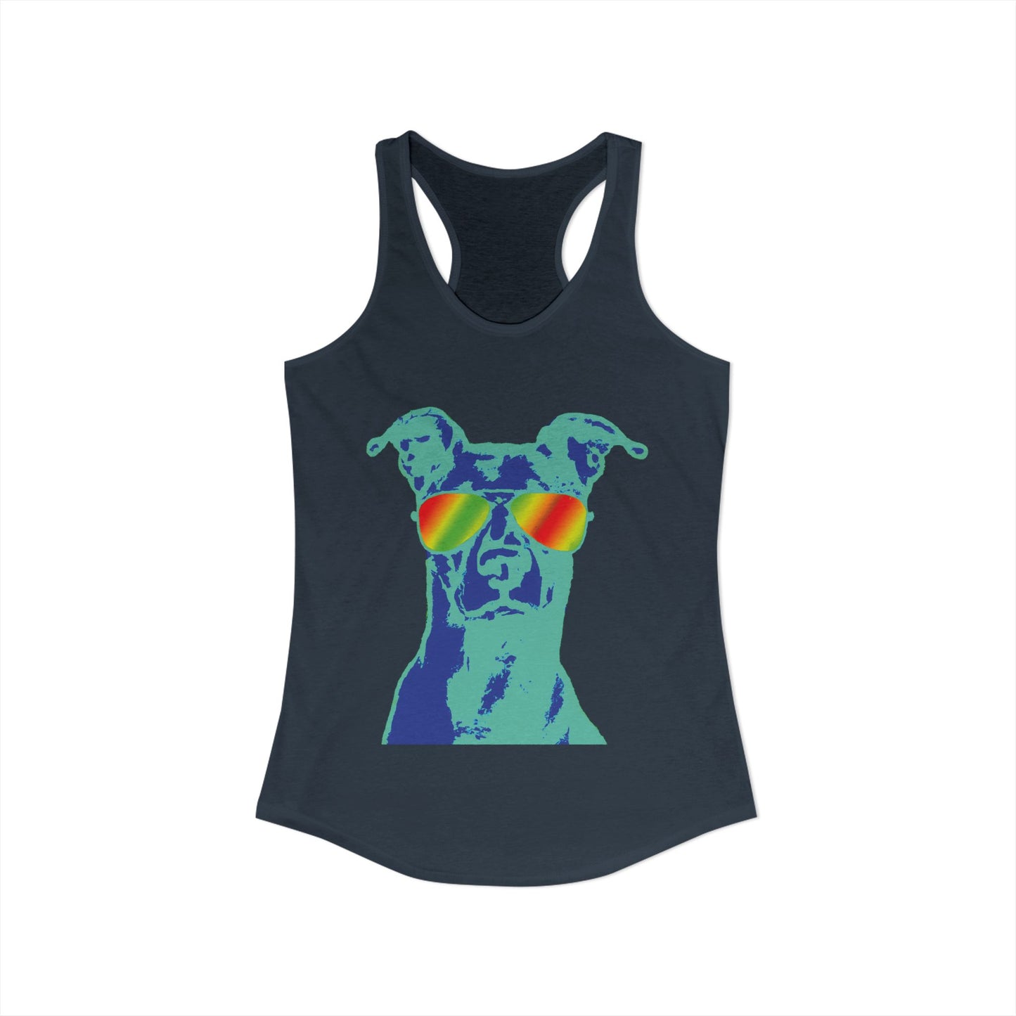 Vizsla Summer Tank — 'Summer Vizsla' Dog Sunglasses Racerback Tank