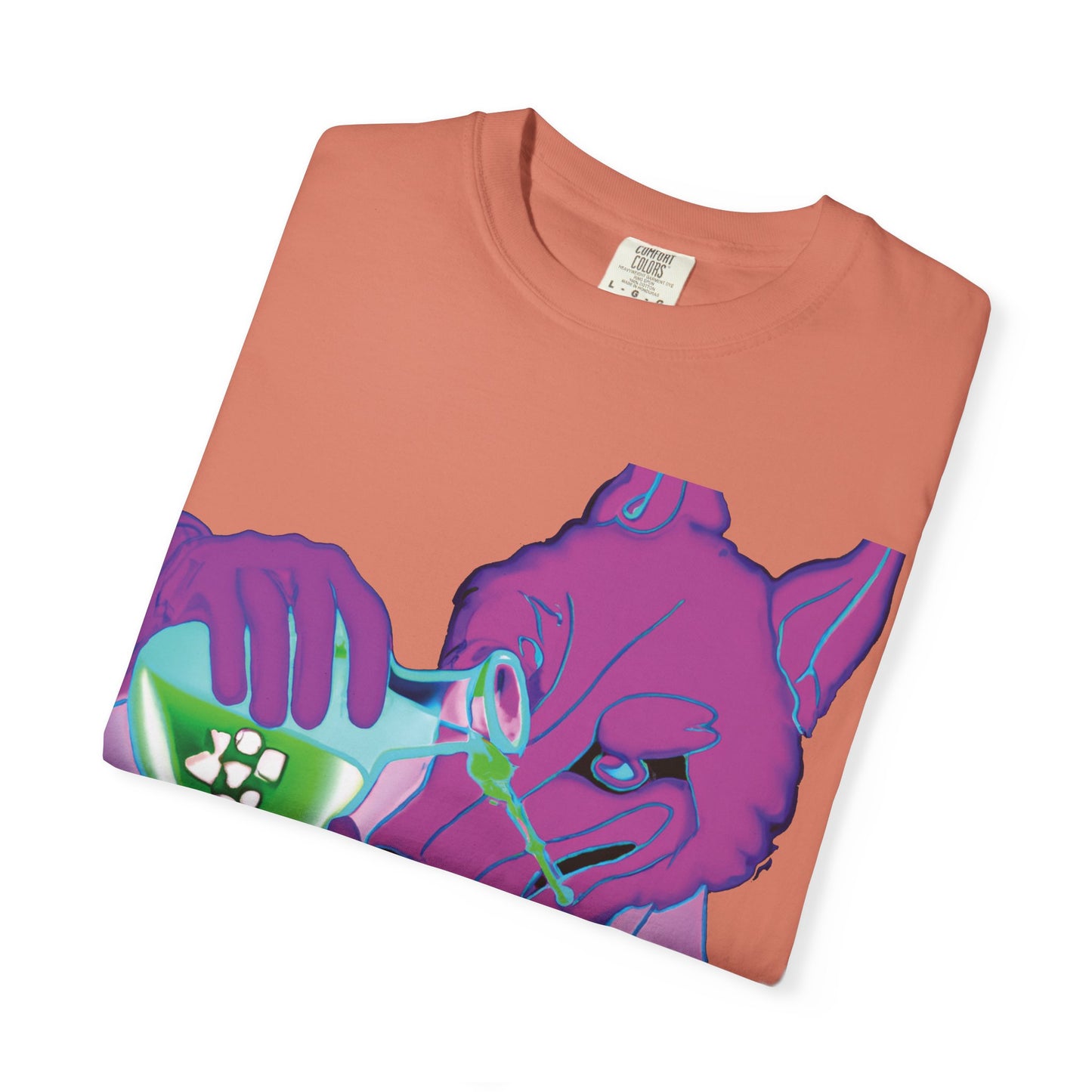 Chemist Fox Graphic T-Shirt — Retro Neon Scientist Design