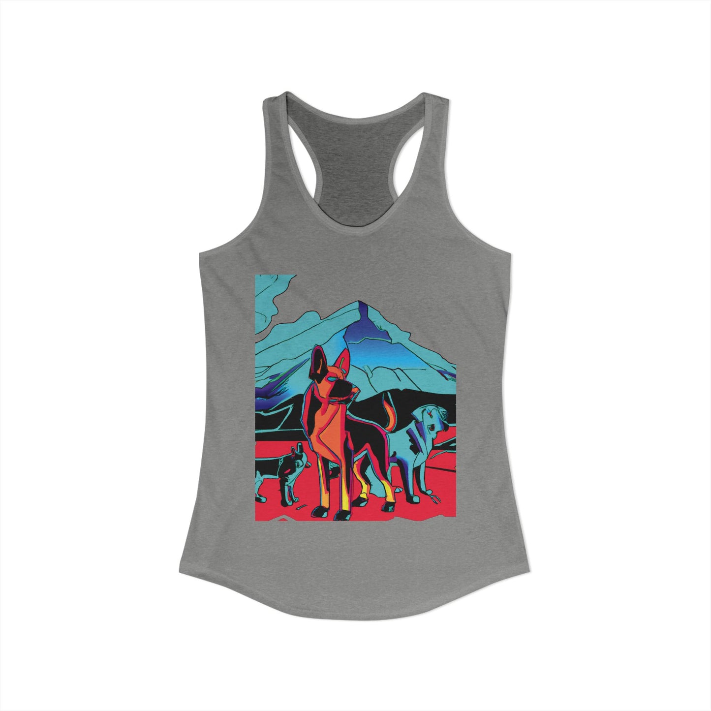 German Shepherd Volcano Pack Racerback Tank
