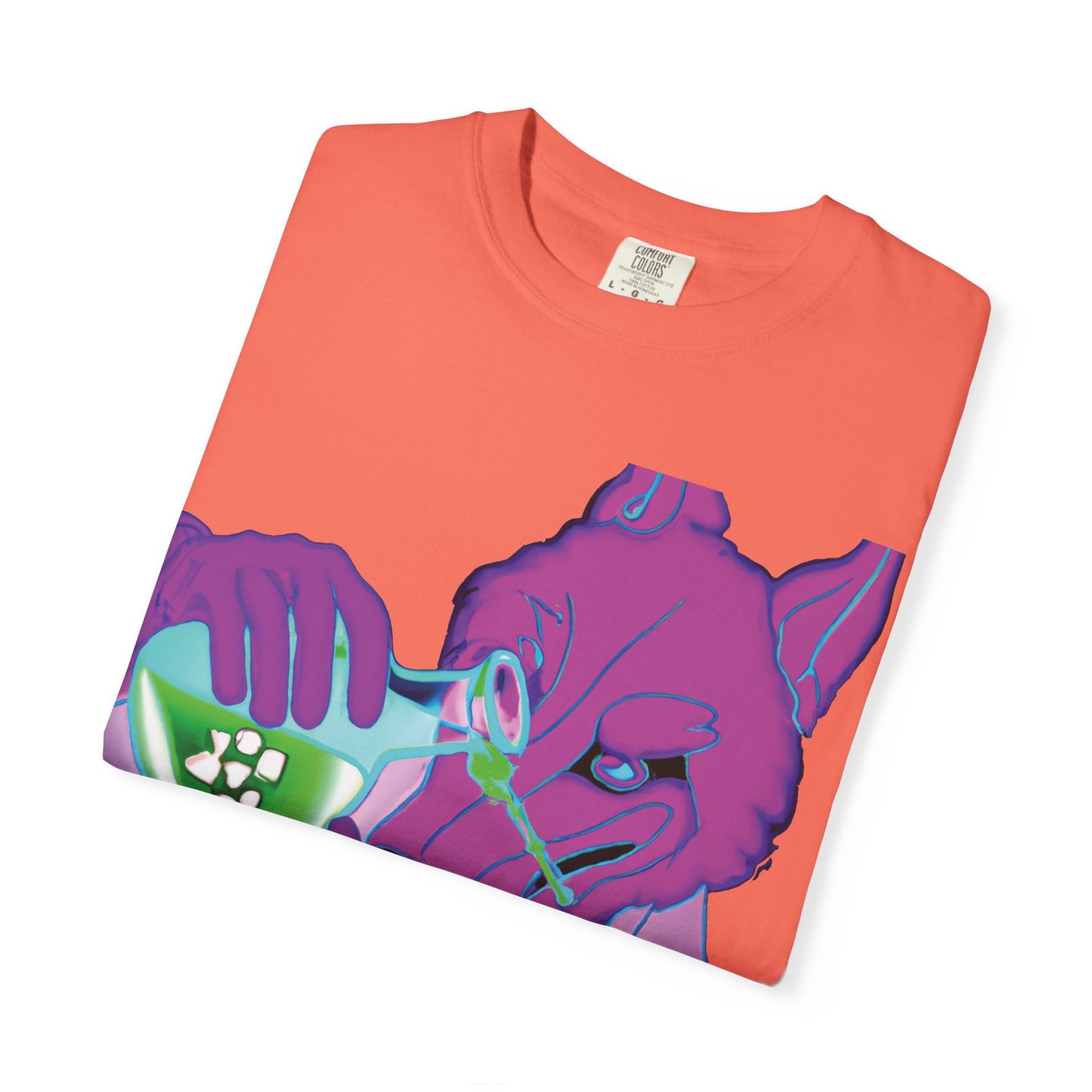 Chemist Fox Graphic T-Shirt — Retro Neon Scientist Design