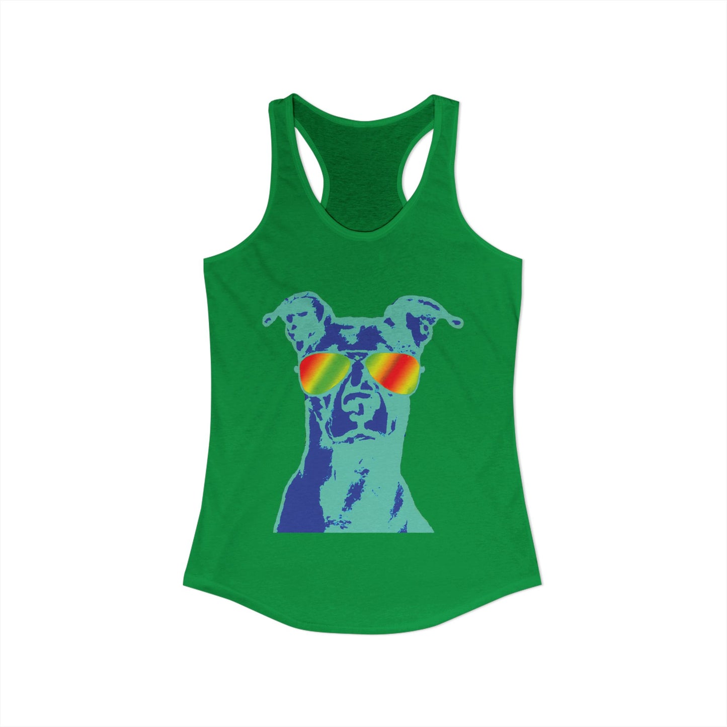 Vizsla Summer Tank — 'Summer Vizsla' Dog Sunglasses Racerback Tank