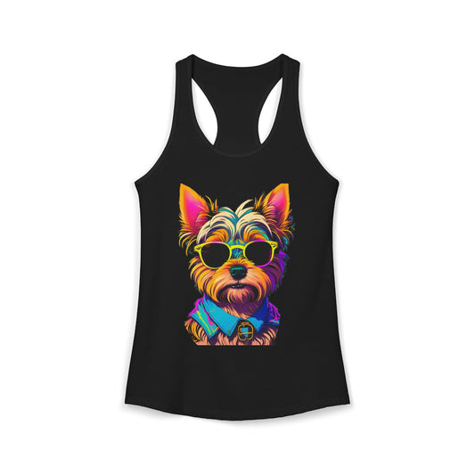 Cool Yorkie Life Women's Racerback Tank