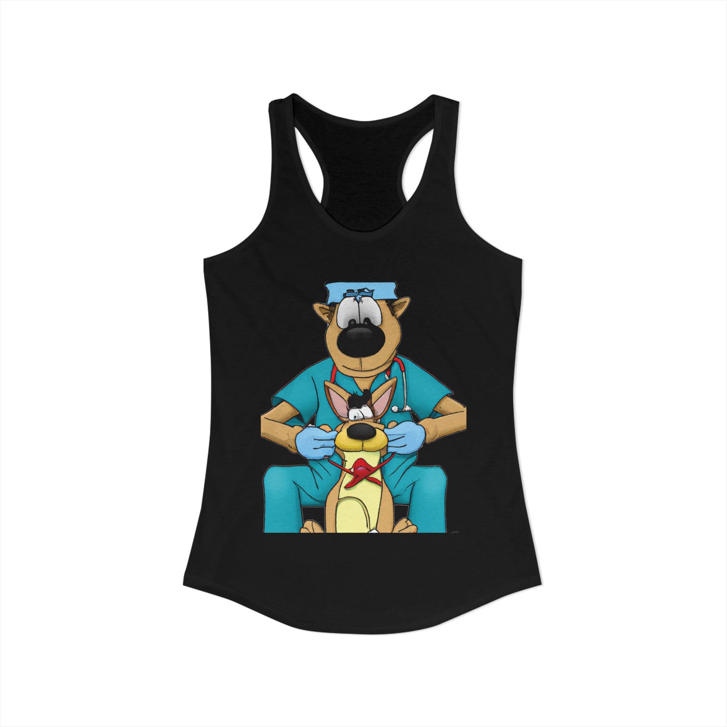 Doctor Save This Toy STAT! Racerback Tank