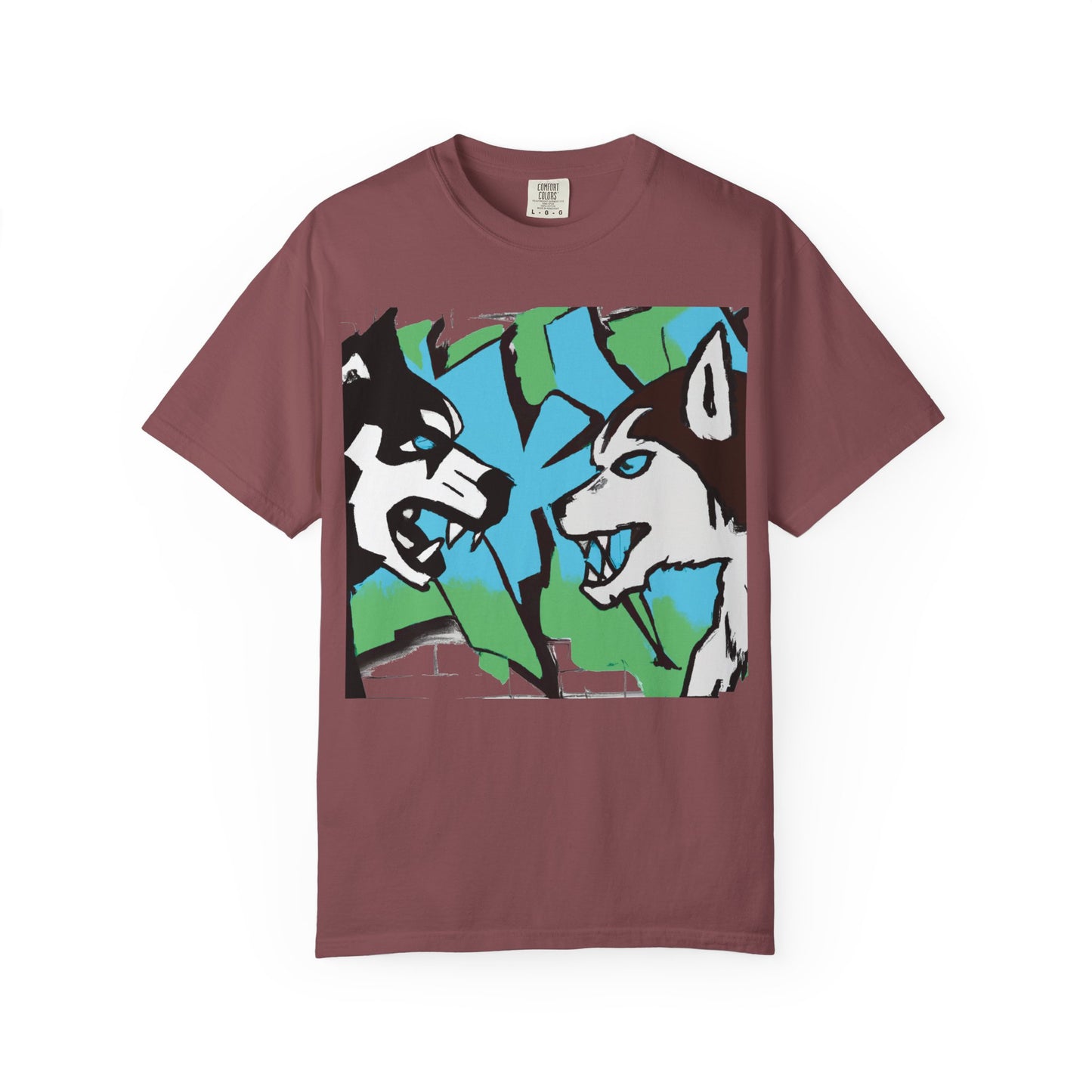 Husky Face Graphic T-Shirt — Bold Siberian Wolf Artwork