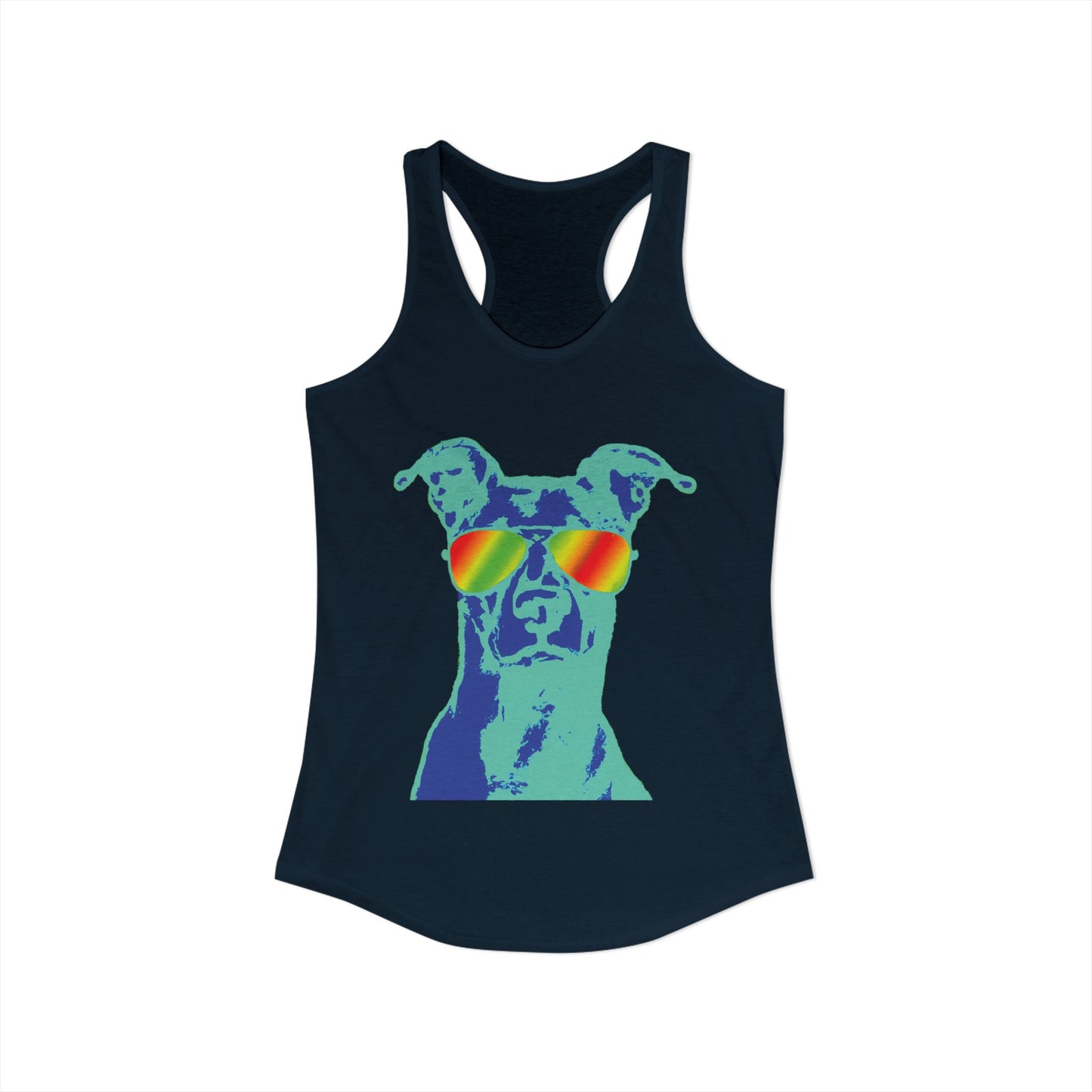 Vizsla Summer Tank — 'Summer Vizsla' Dog Sunglasses Racerback Tank
