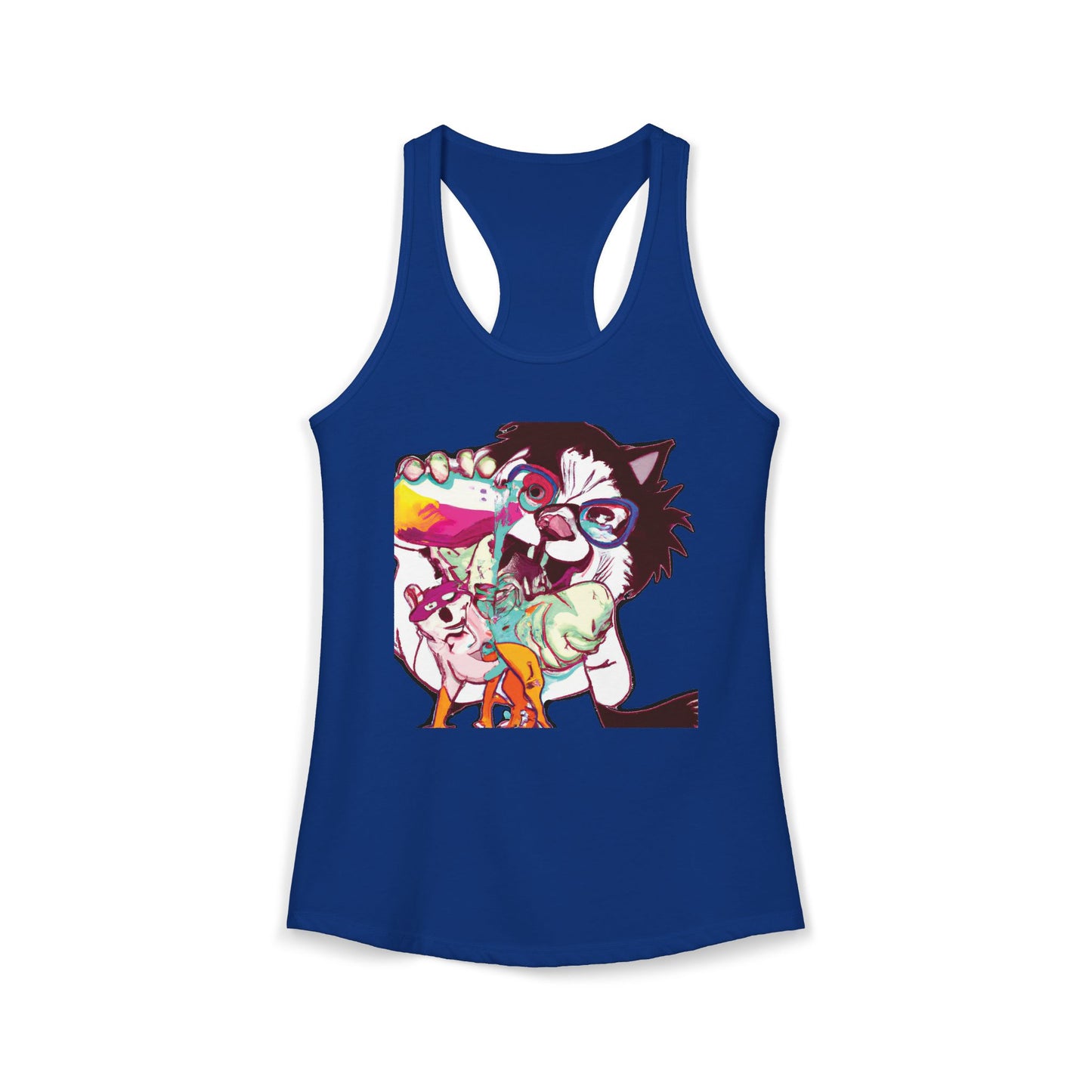Derpy Dog Pop Art Racerback Tank