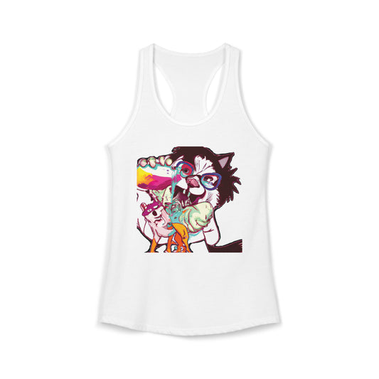 Derpy Dog Pop Art Racerback Tank