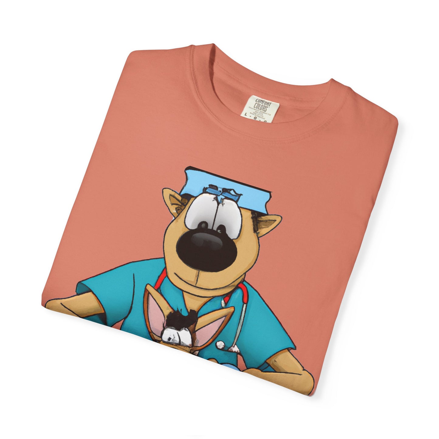 Dog Vet Cartoon T-Shirt — Cute Veterinary Surgeon Graphic Tee