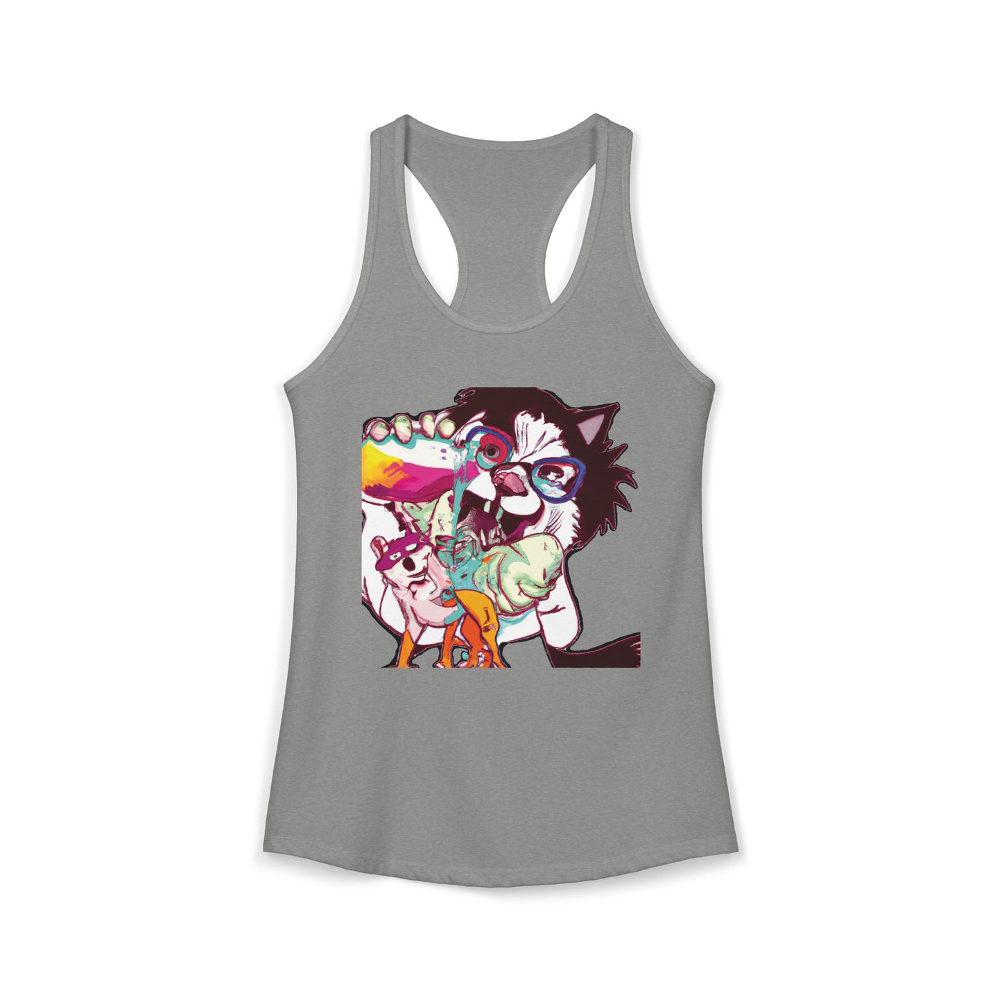 Derpy Dog Pop Art Racerback Tank