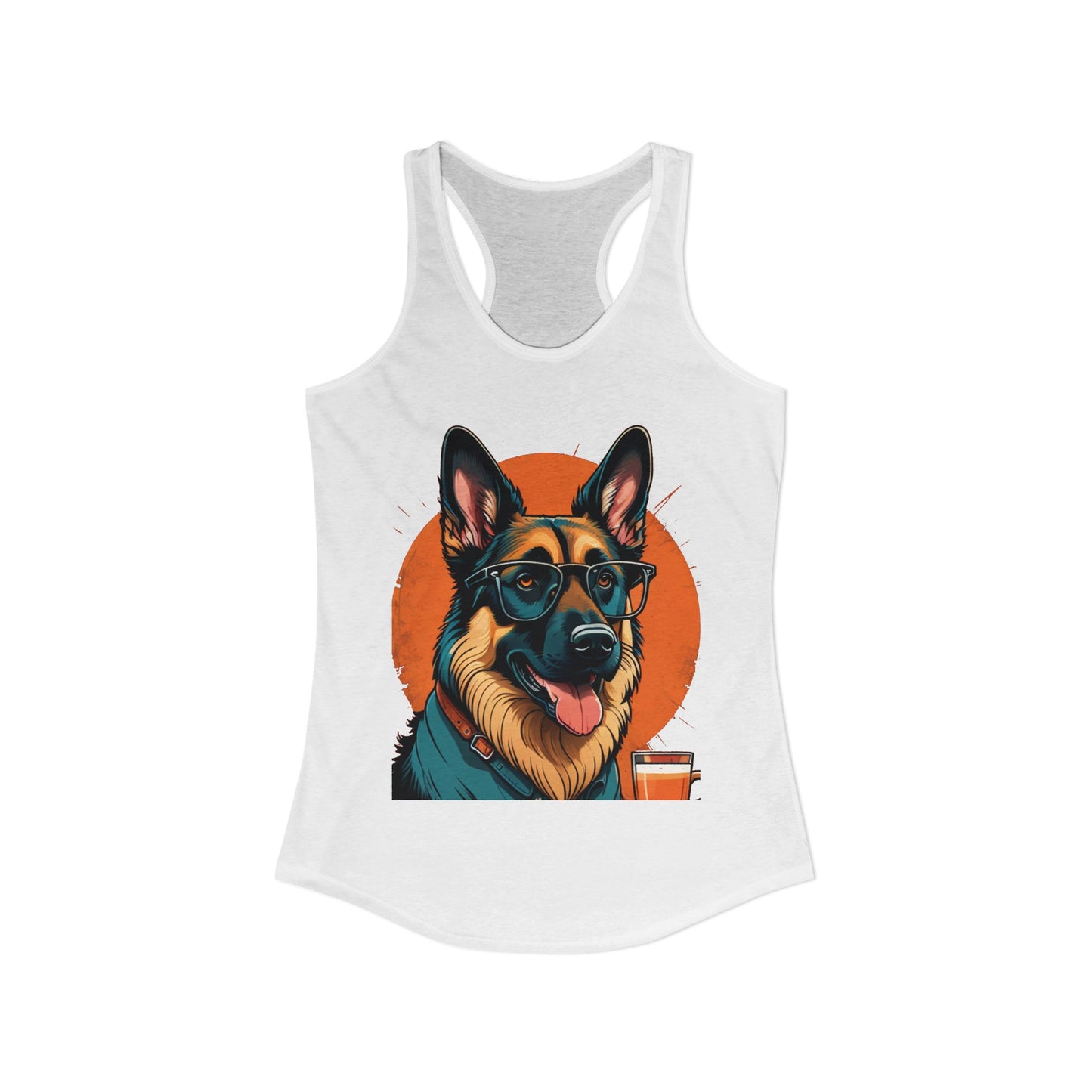 German Shepherd Coffee Love Racerback Tank