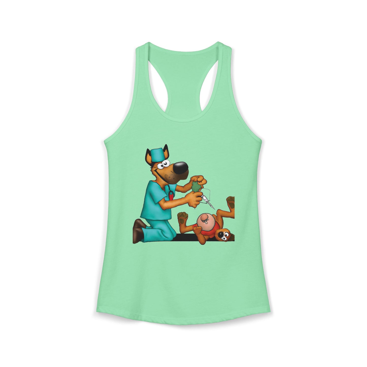 Dog Saving Toy Racerback Tank — "We Gotta Save It" Graphic Tank Top