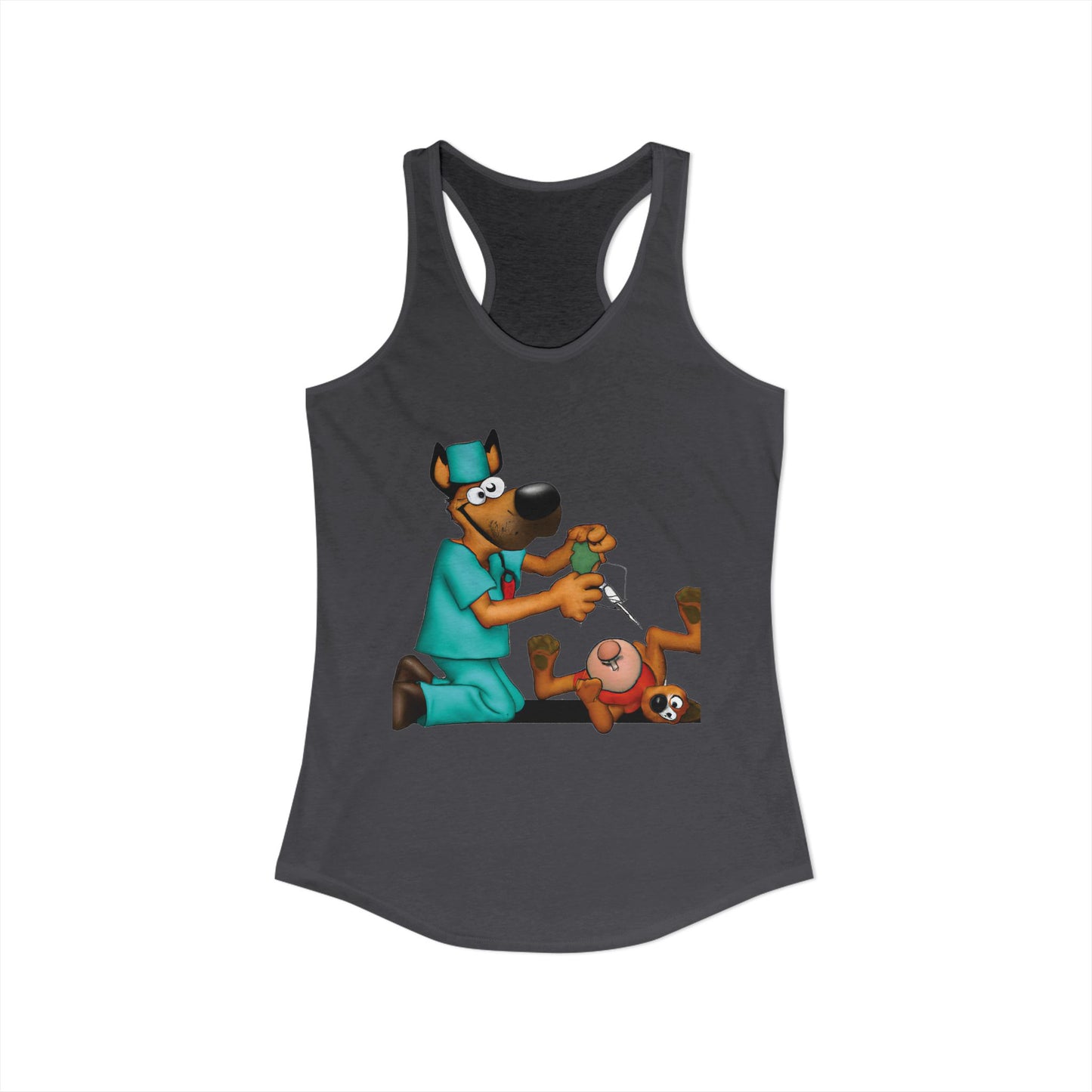 Dog Saving Toy Racerback Tank — "We Gotta Save It" Graphic Tank Top
