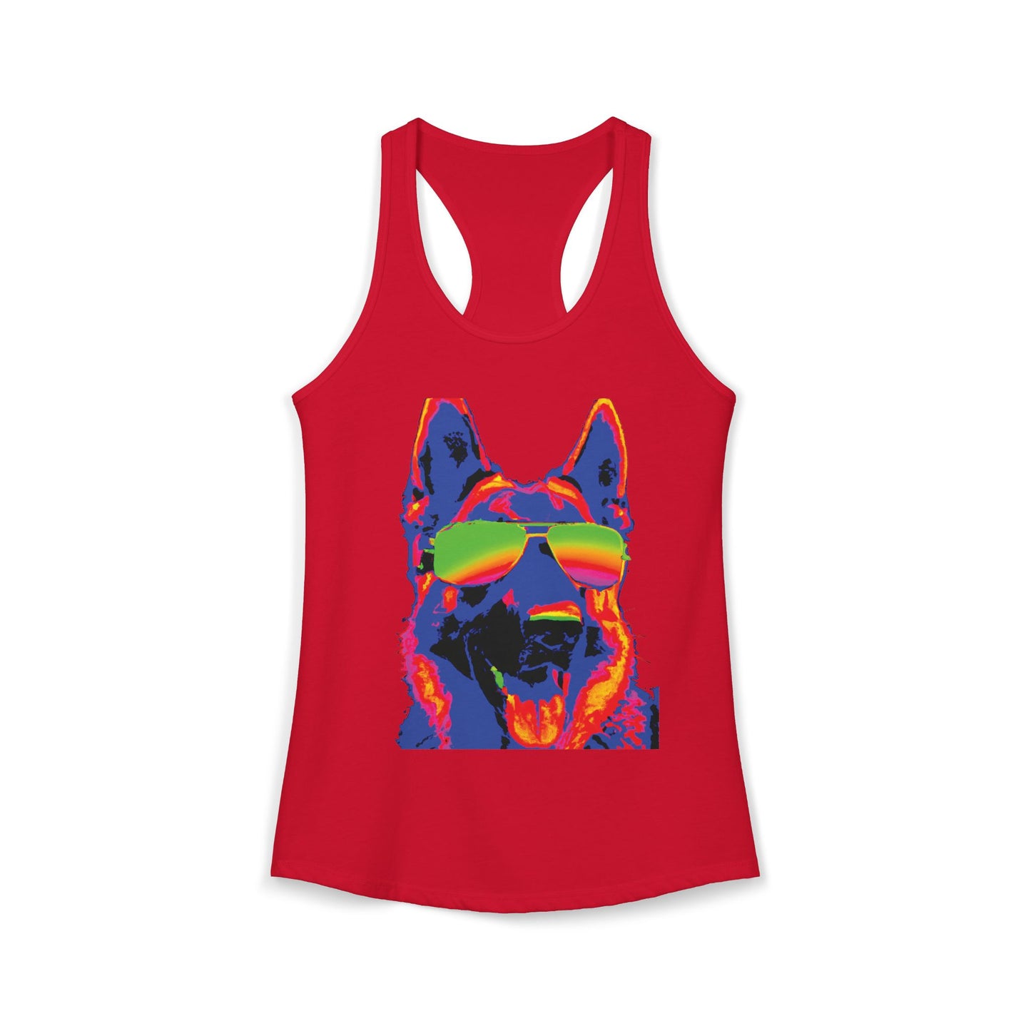 Heat Seeking German Shepherd Racerback Tank