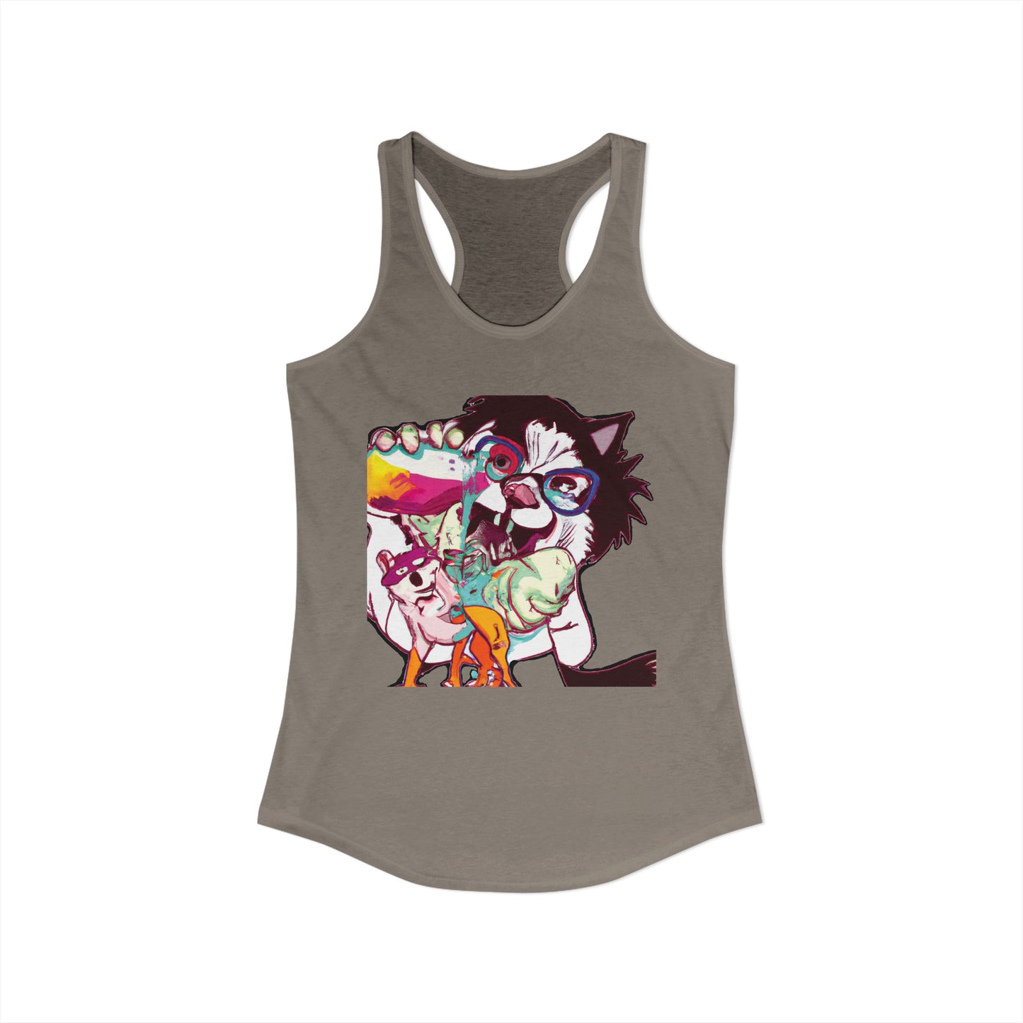 Derpy Dog Pop Art Racerback Tank