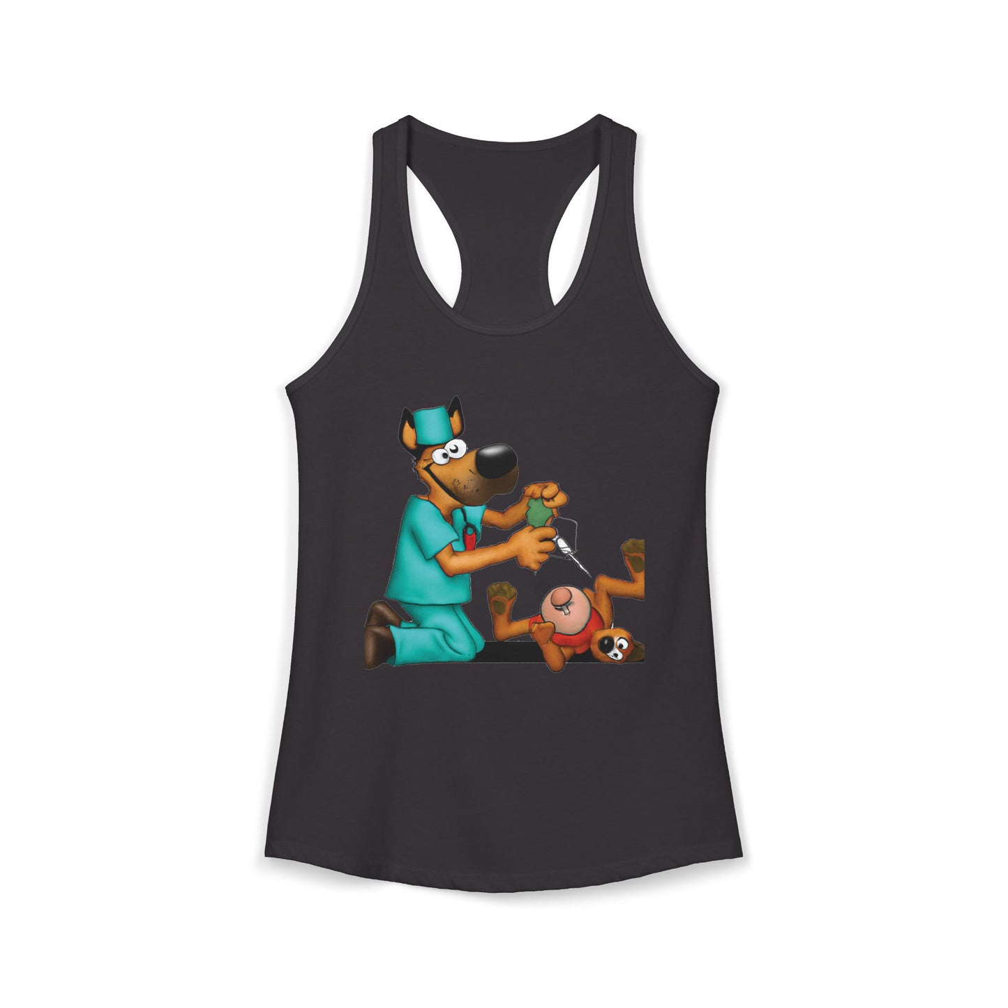 Dog Saving Toy Racerback Tank — "We Gotta Save It" Graphic Tank Top