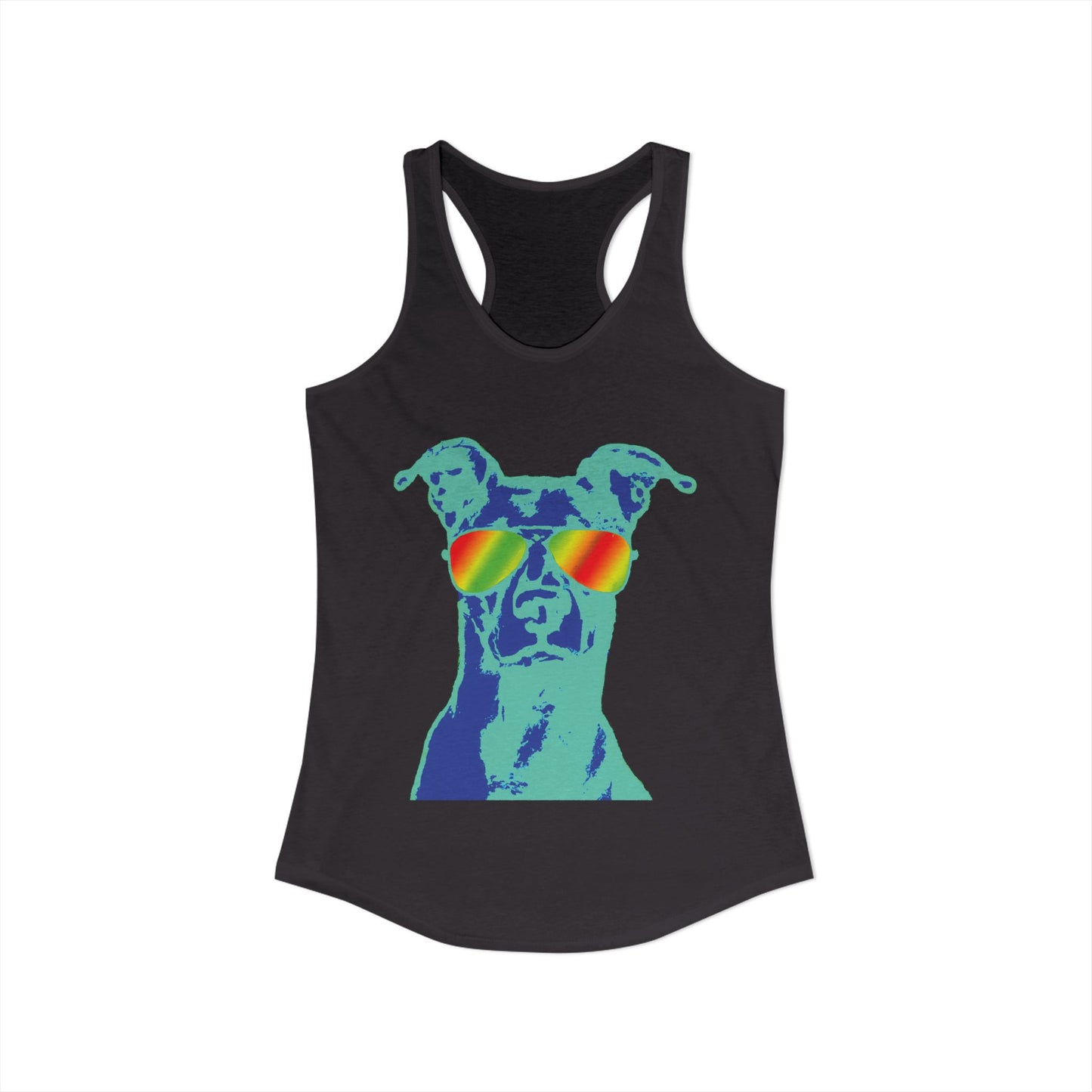 Vizsla Summer Tank — 'Summer Vizsla' Dog Sunglasses Racerback Tank