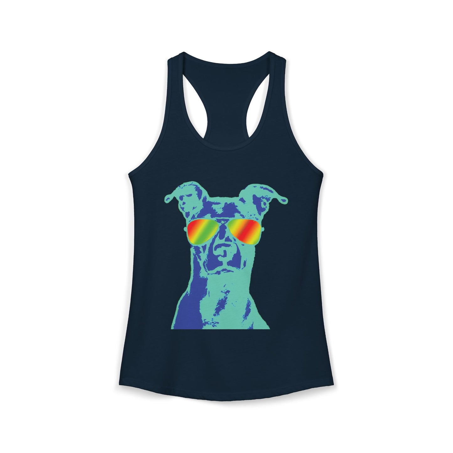 Vizsla Summer Tank — 'Summer Vizsla' Dog Sunglasses Racerback Tank