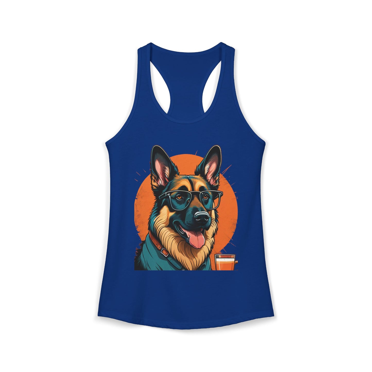 German Shepherd Coffee Love Racerback Tank