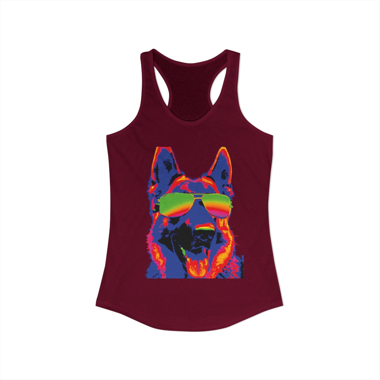 Heat Seeking German Shepherd Racerback Tank
