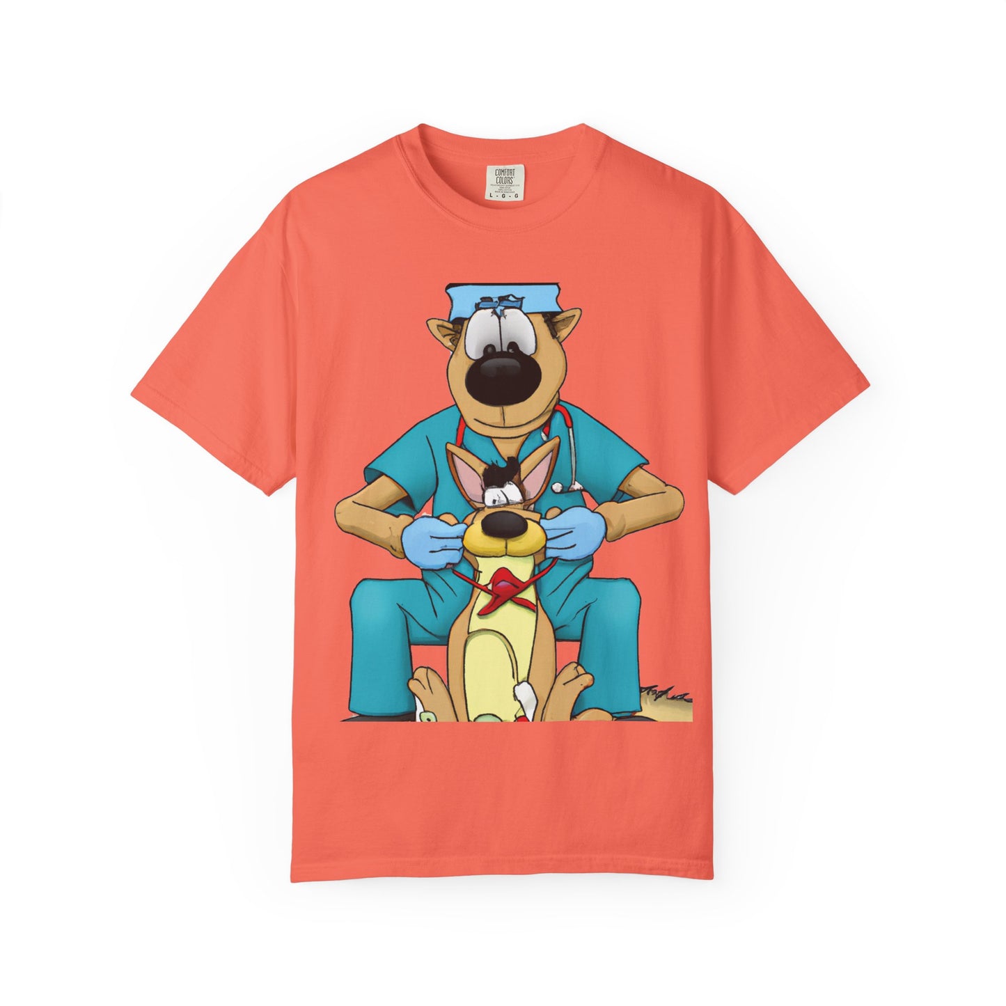Dog Vet Cartoon T-Shirt — Cute Veterinary Surgeon Graphic Tee