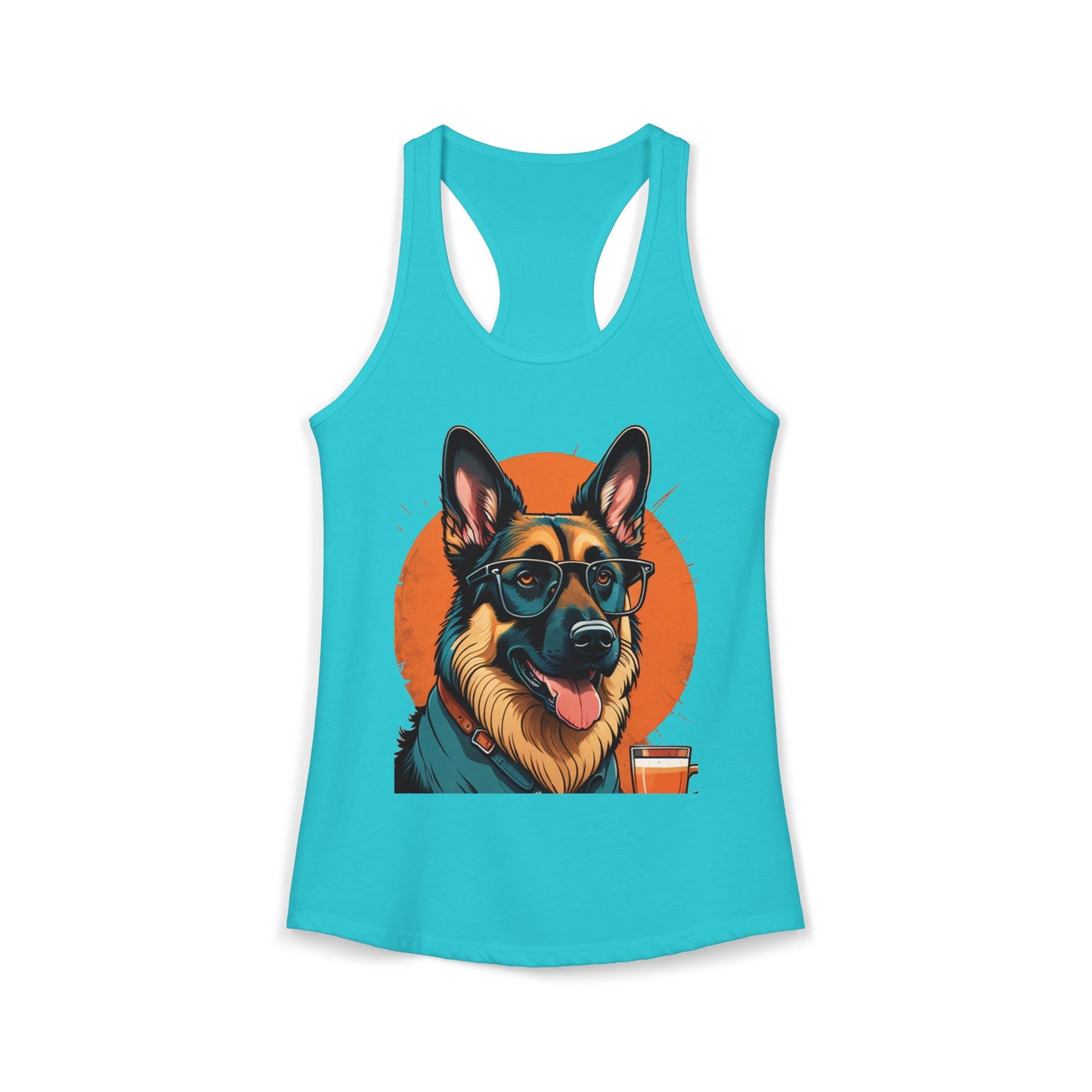 German Shepherd Coffee Love Racerback Tank