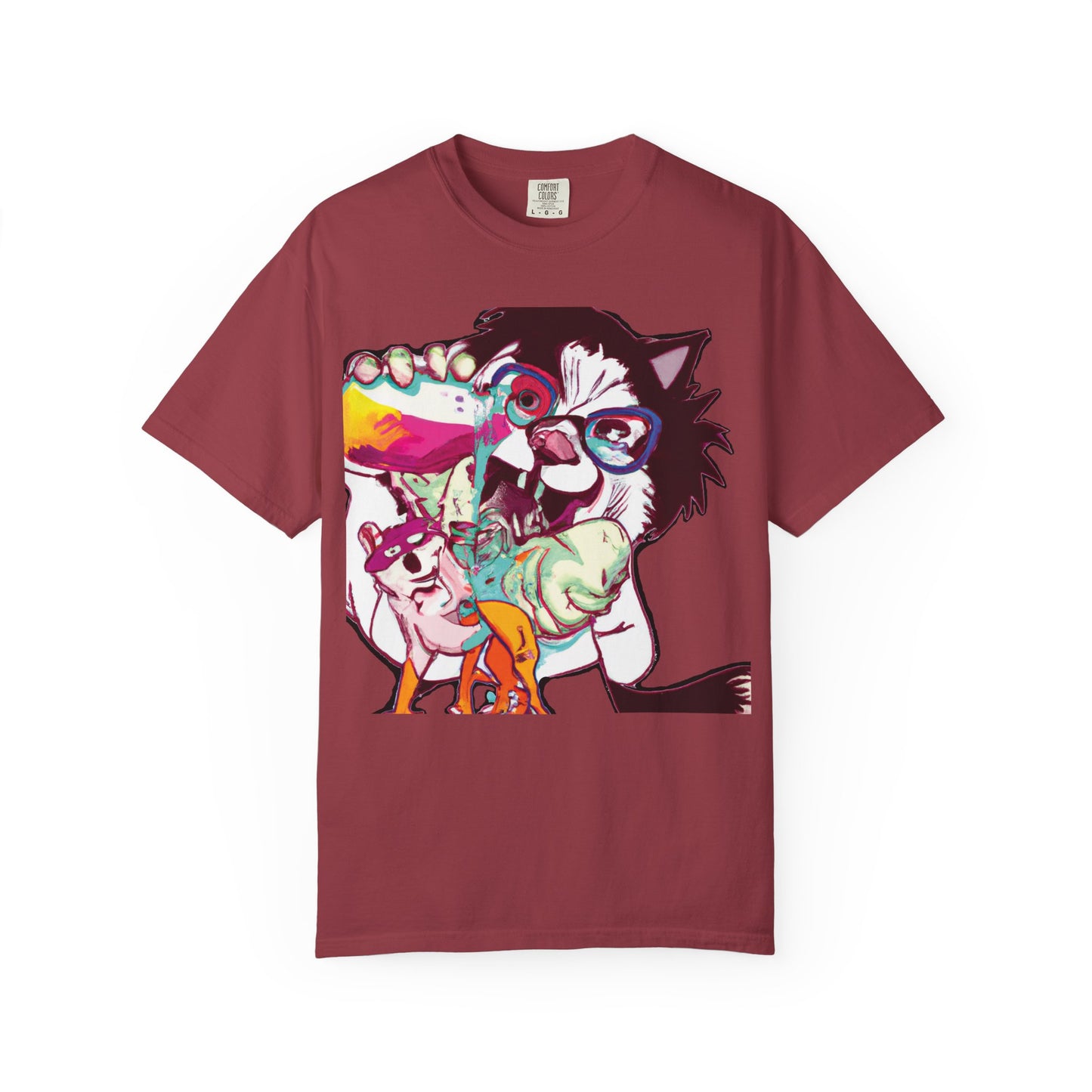 Colorful Punk Cat & Dog Illustration (PlurOut Back Print)