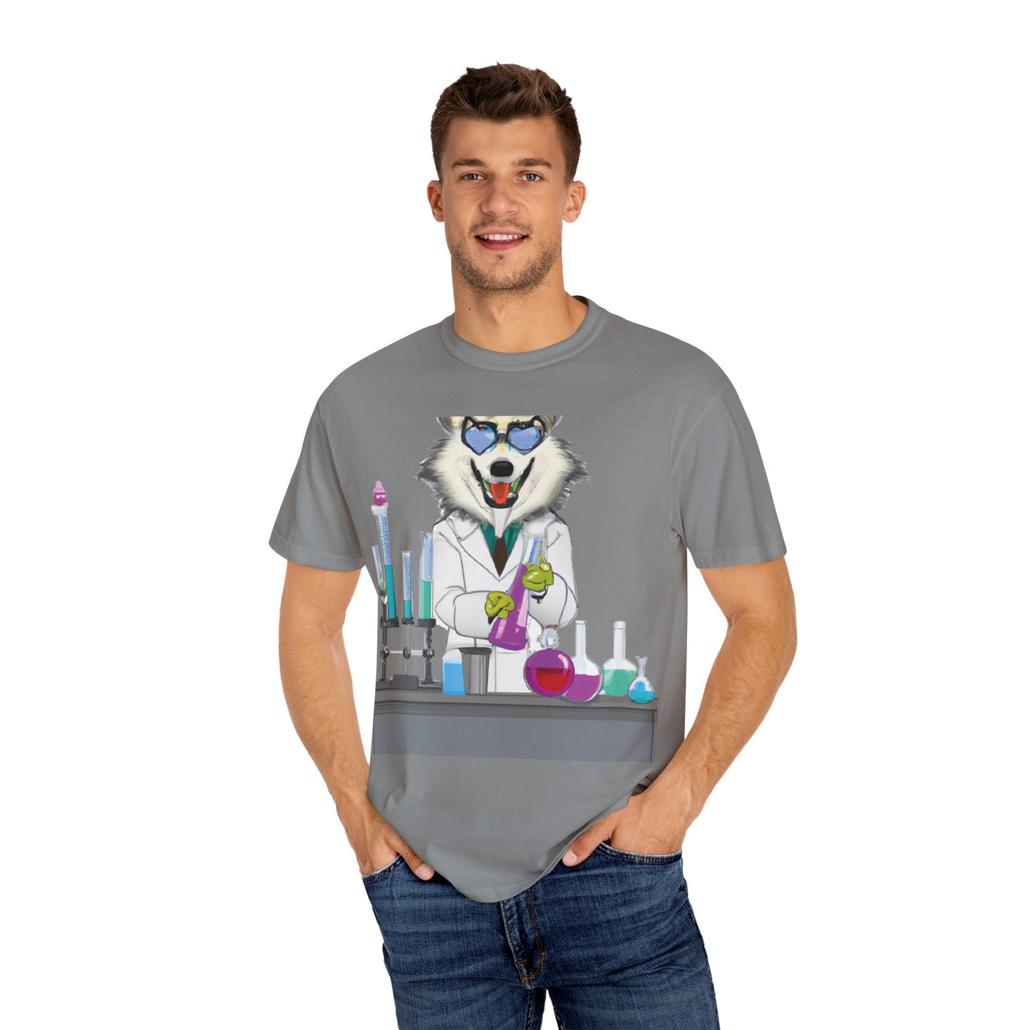 Chemist Wolf T-Shirt — Funny Lab Scientist Graphic Tee