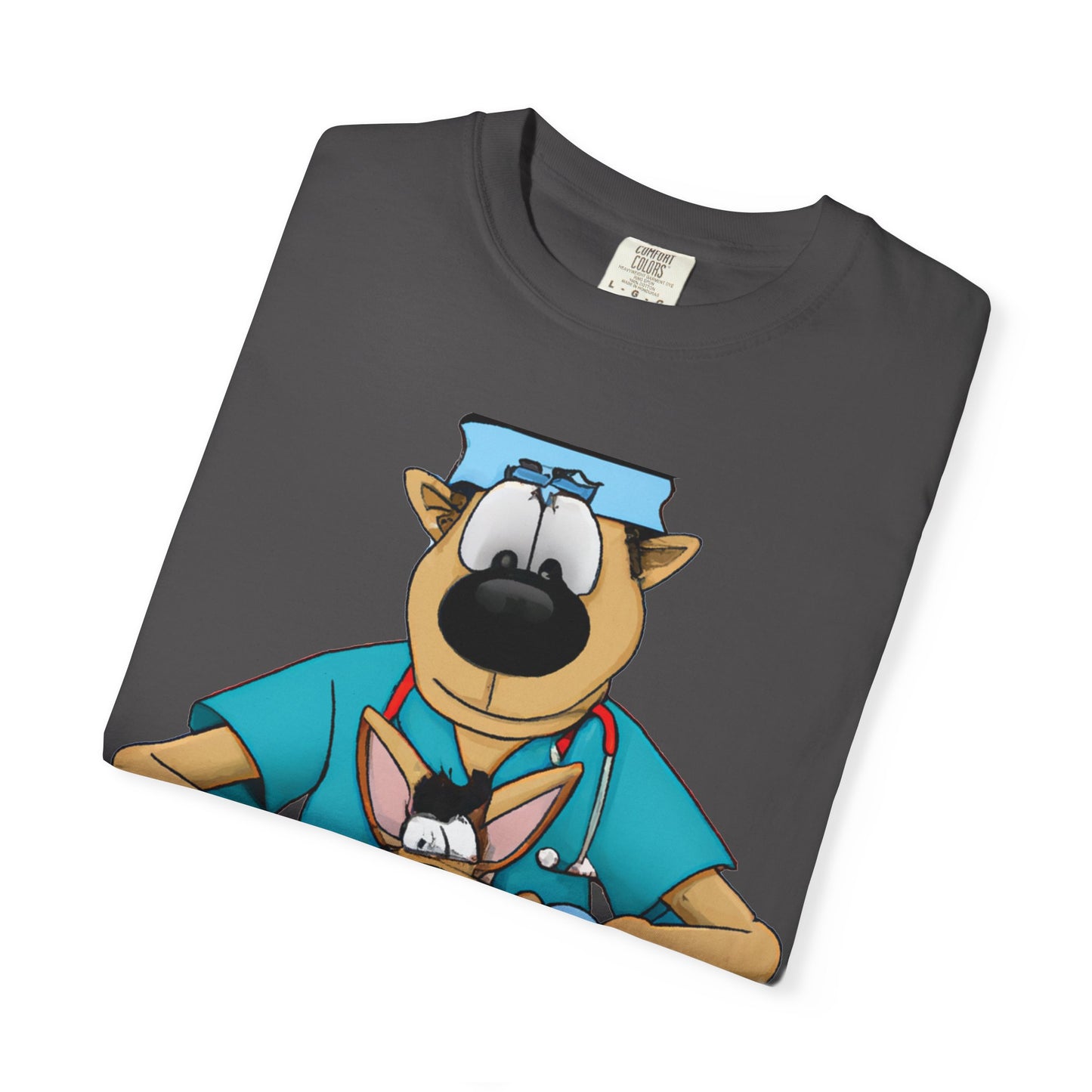 Dog Vet Cartoon T-Shirt — Cute Veterinary Surgeon Graphic Tee