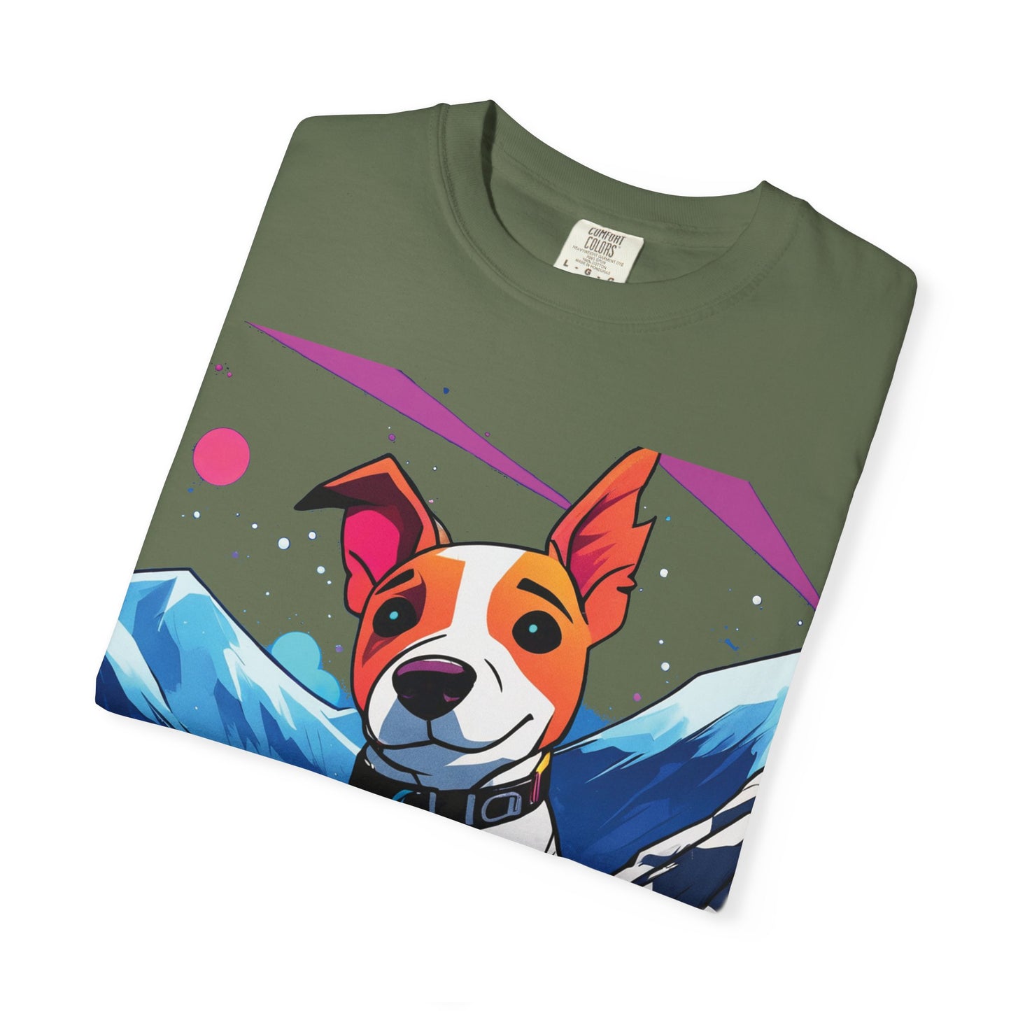 Jack Russell Adventure Tee — Colorful Mountain Dog Graphic T-Shirt