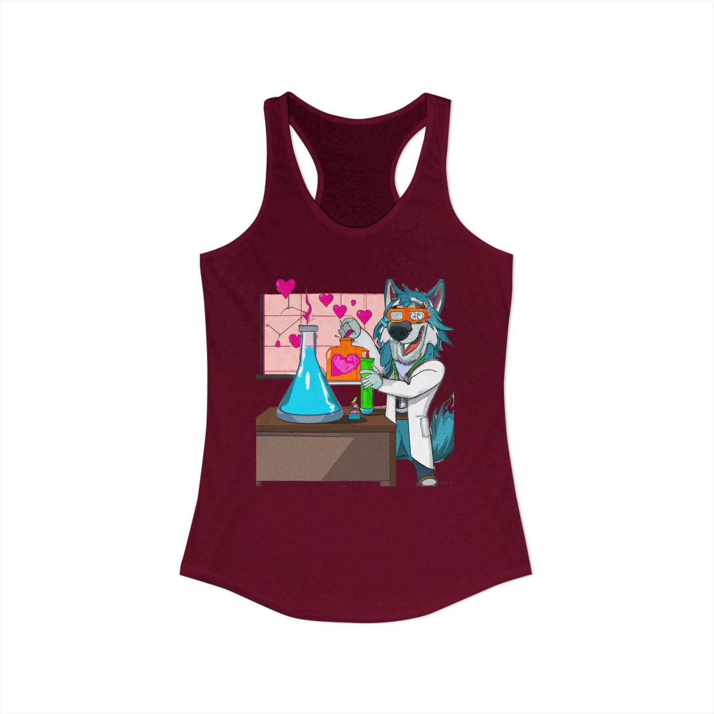 Love Lab Potion Pop Art Racerback Tank