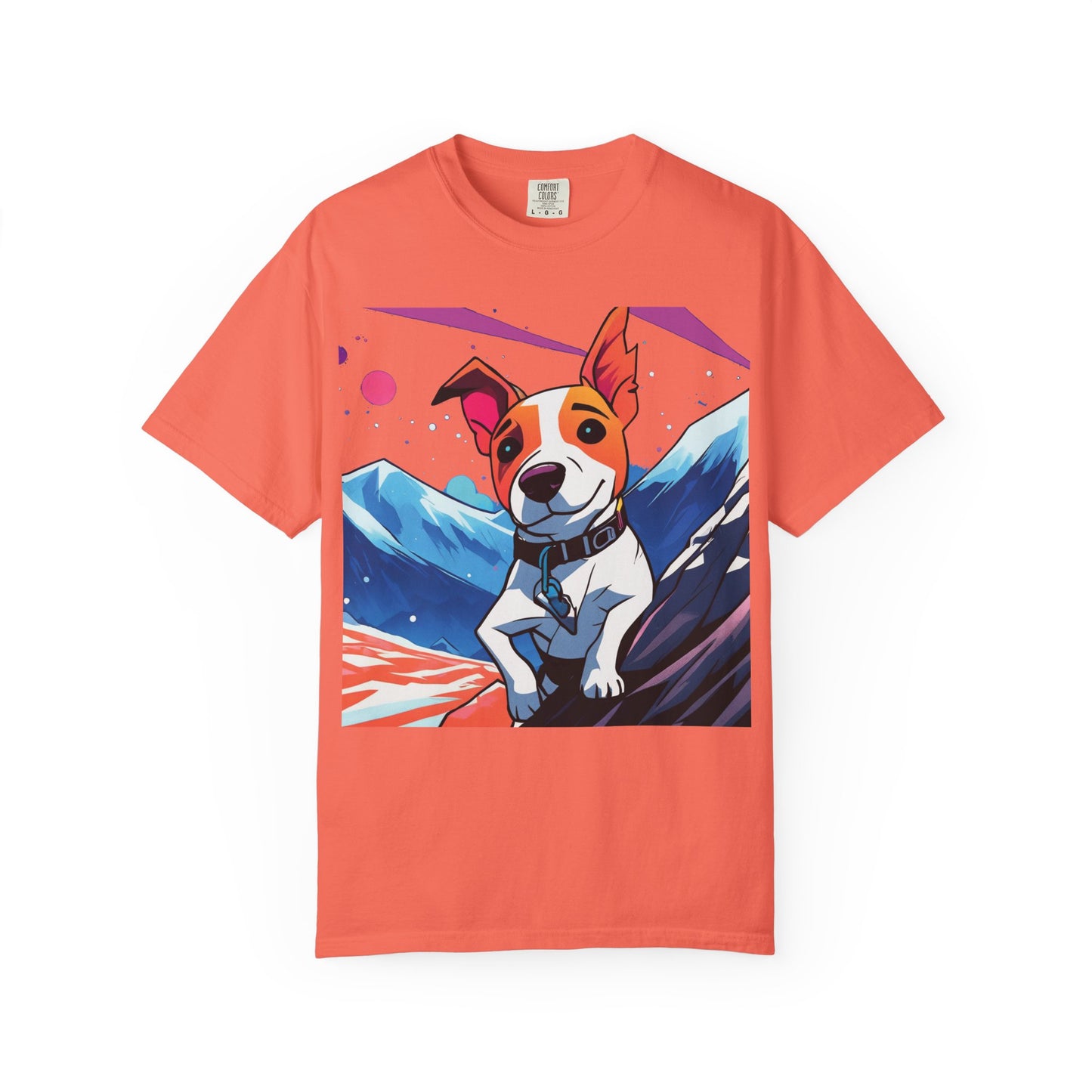 Jack Russell Adventure Tee — Colorful Mountain Dog Graphic T-Shirt