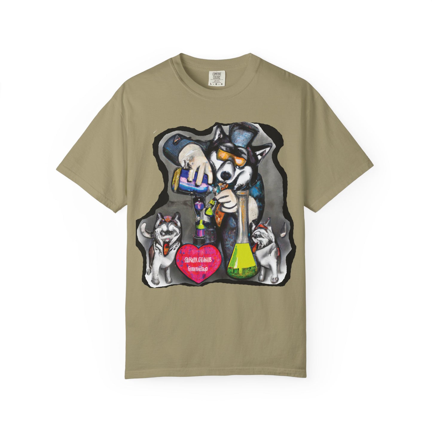 Siberian Husky Scientist Graphic T-Shirt – “PurrOut.com” Back Print