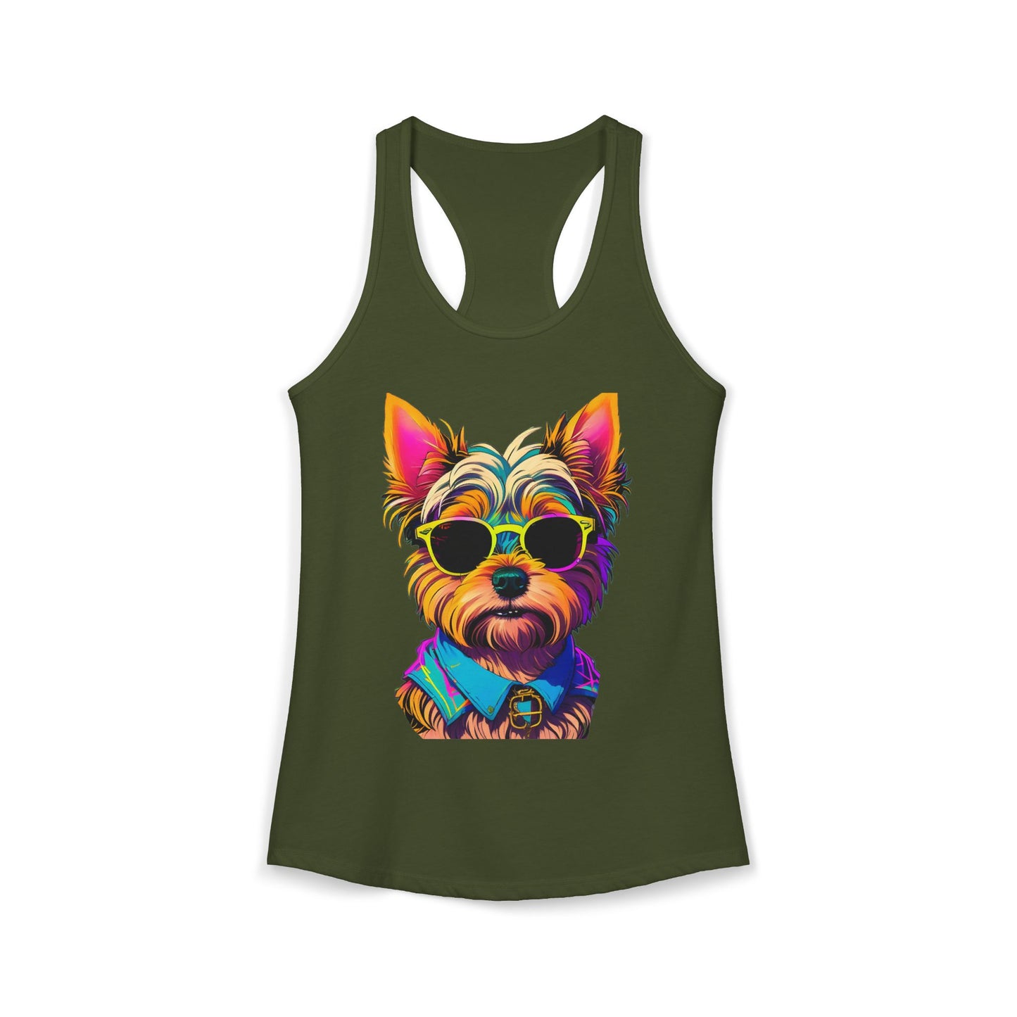 Cool Yorkie Life Women's Racerback Tank