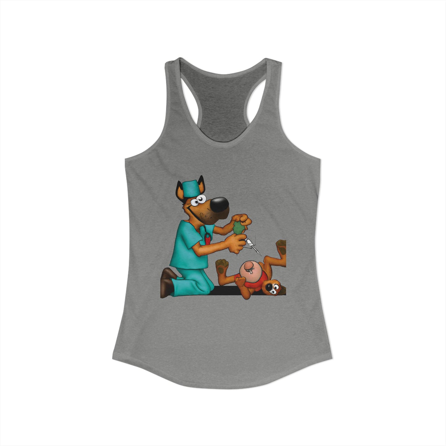 Dog Saving Toy Racerback Tank — "We Gotta Save It" Graphic Tank Top