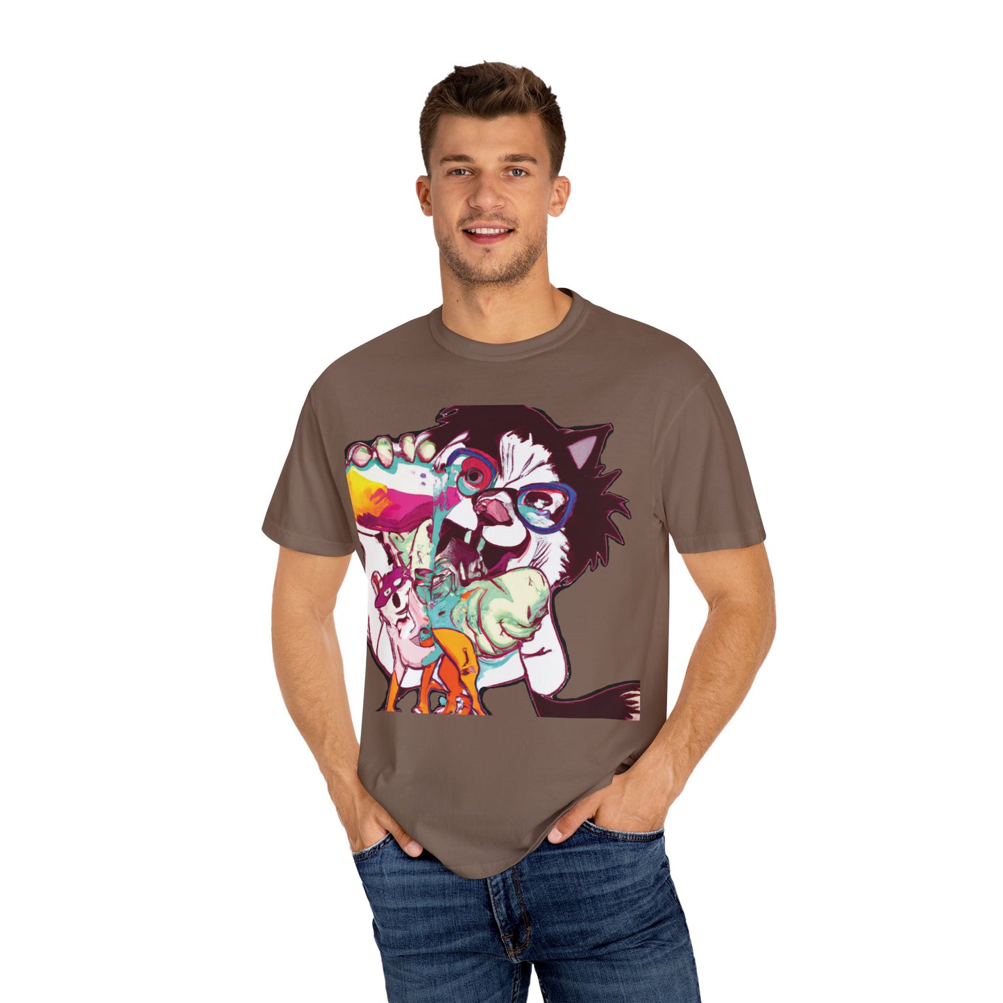 Colorful Punk Cat & Dog Illustration (PlurOut Back Print)