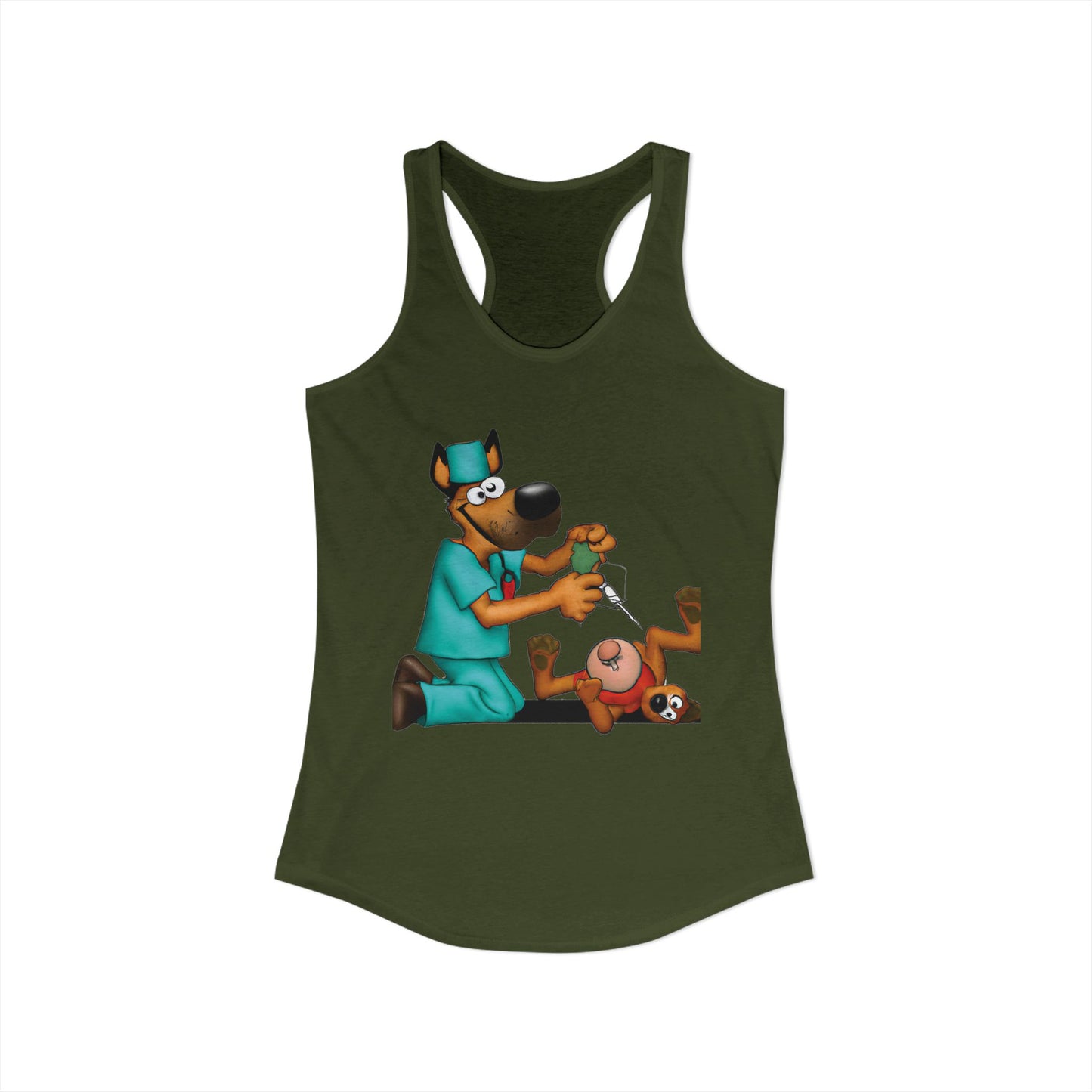 Dog Saving Toy Racerback Tank — "We Gotta Save It" Graphic Tank Top