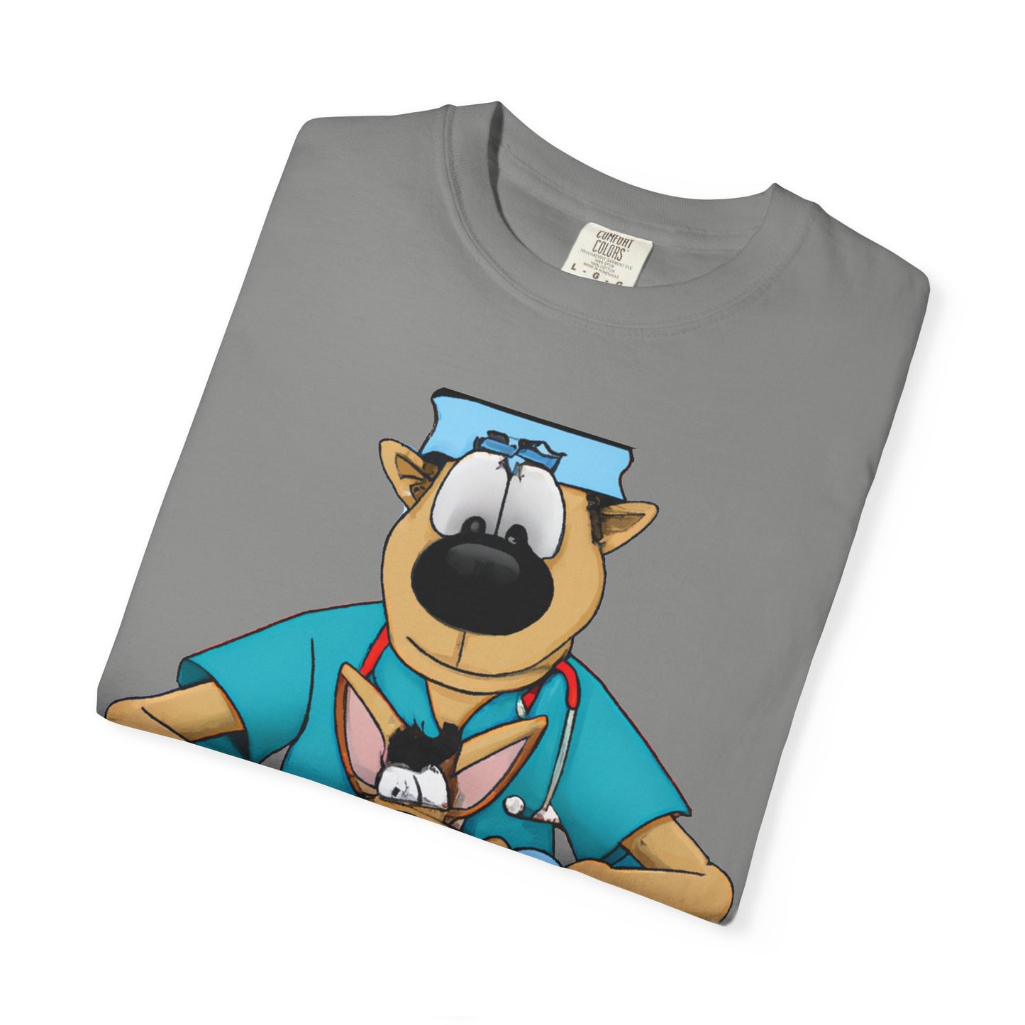 Dog Vet Cartoon T-Shirt — Cute Veterinary Surgeon Graphic Tee