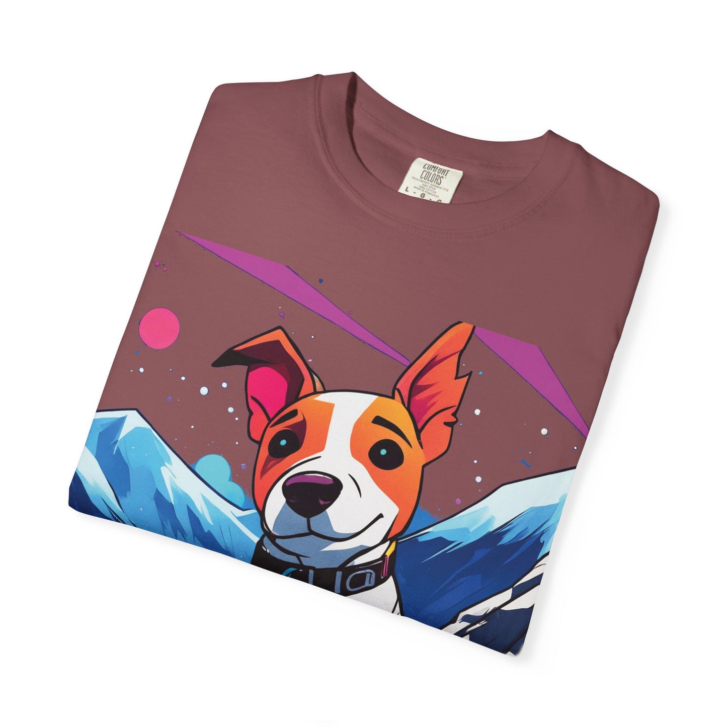 Jack Russell Adventure Tee — Colorful Mountain Dog Graphic T-Shirt
