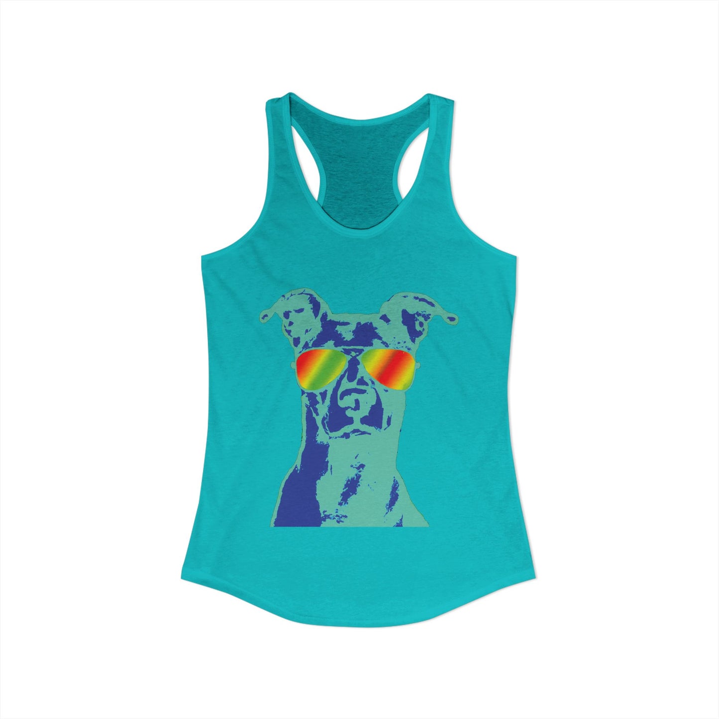 Vizsla Summer Tank — 'Summer Vizsla' Dog Sunglasses Racerback Tank