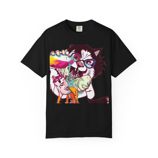Colorful Punk Cat & Dog Illustration (PlurOut Back Print)