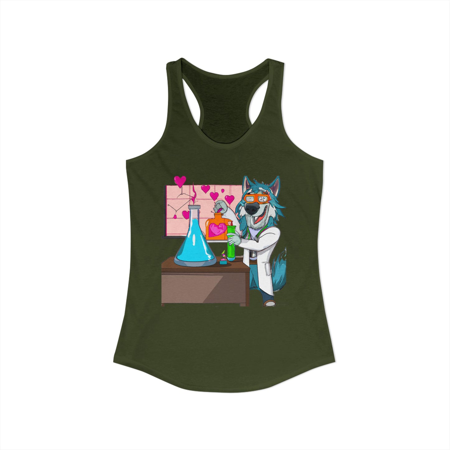 Love Lab Potion Pop Art Racerback Tank